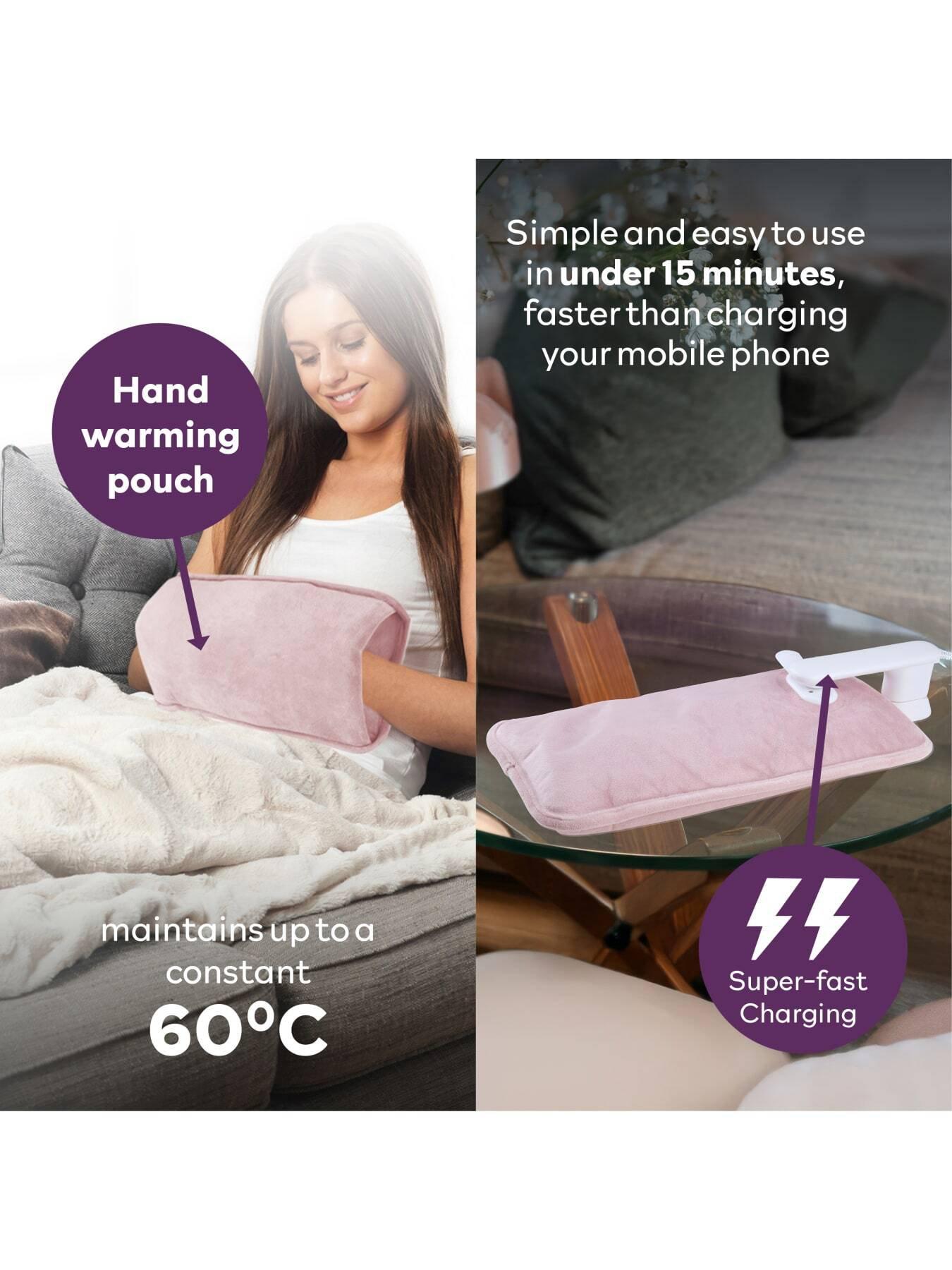  image of carmen-spa-rechargeable-large-hot-water-bottle--pink