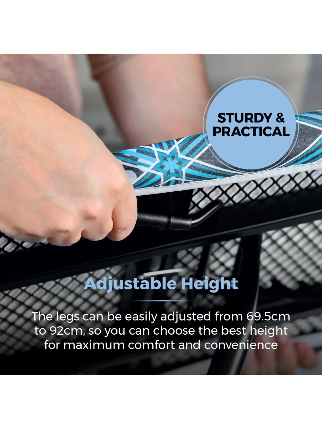  image of tower-geo-pro-oversized-adjustable-ironing-board-black