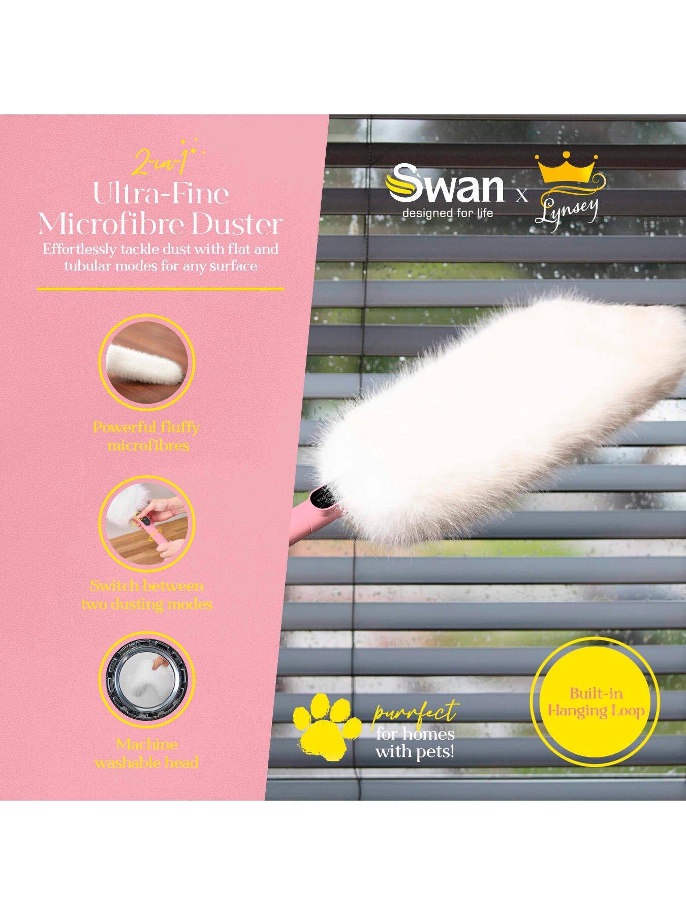 image of swan-lynseynbsp2-in-1-microfiber-duster-with-hanging-loop--nbsppink