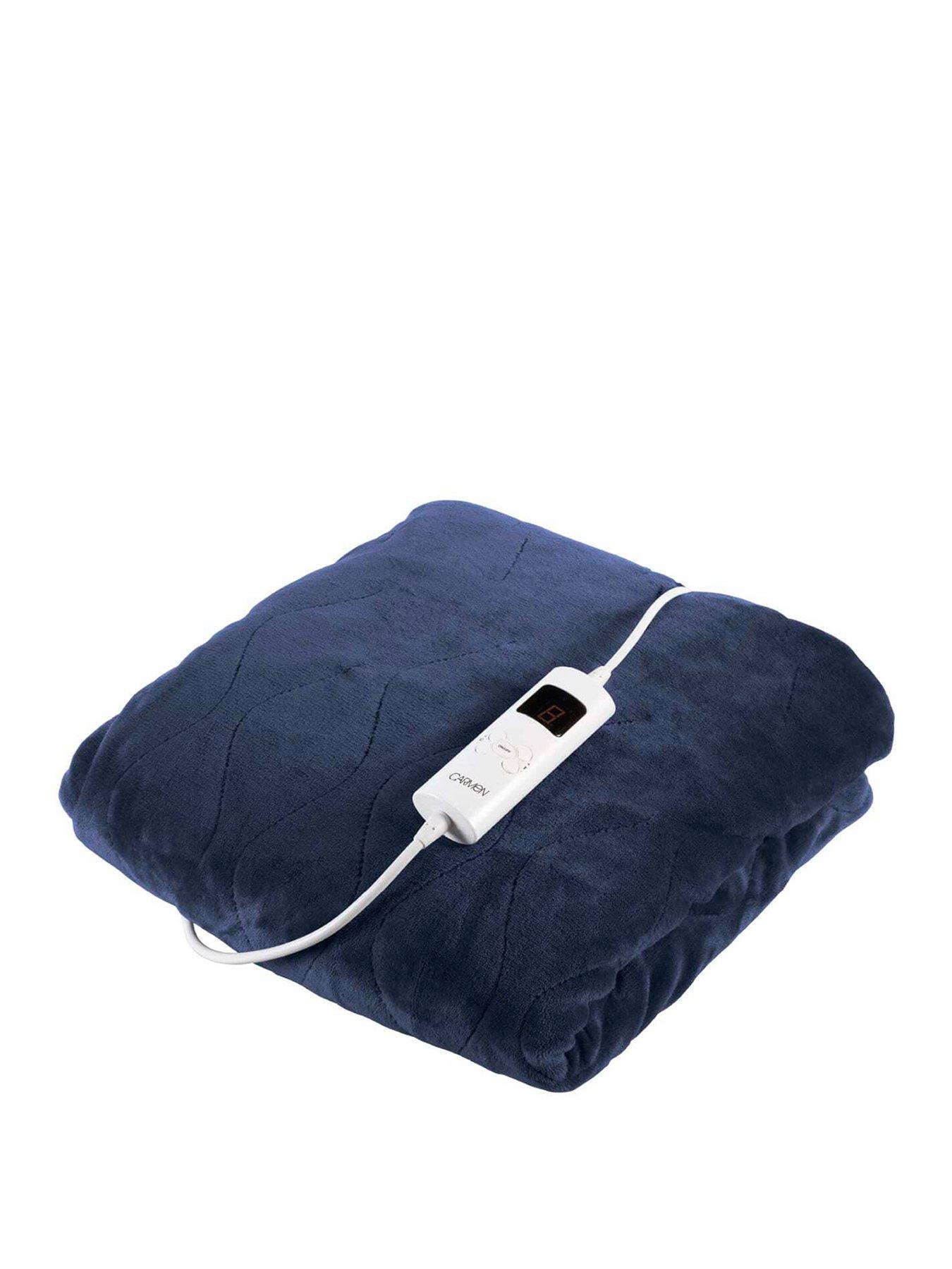 undefined Fleece Electric Over Blanket- Navy