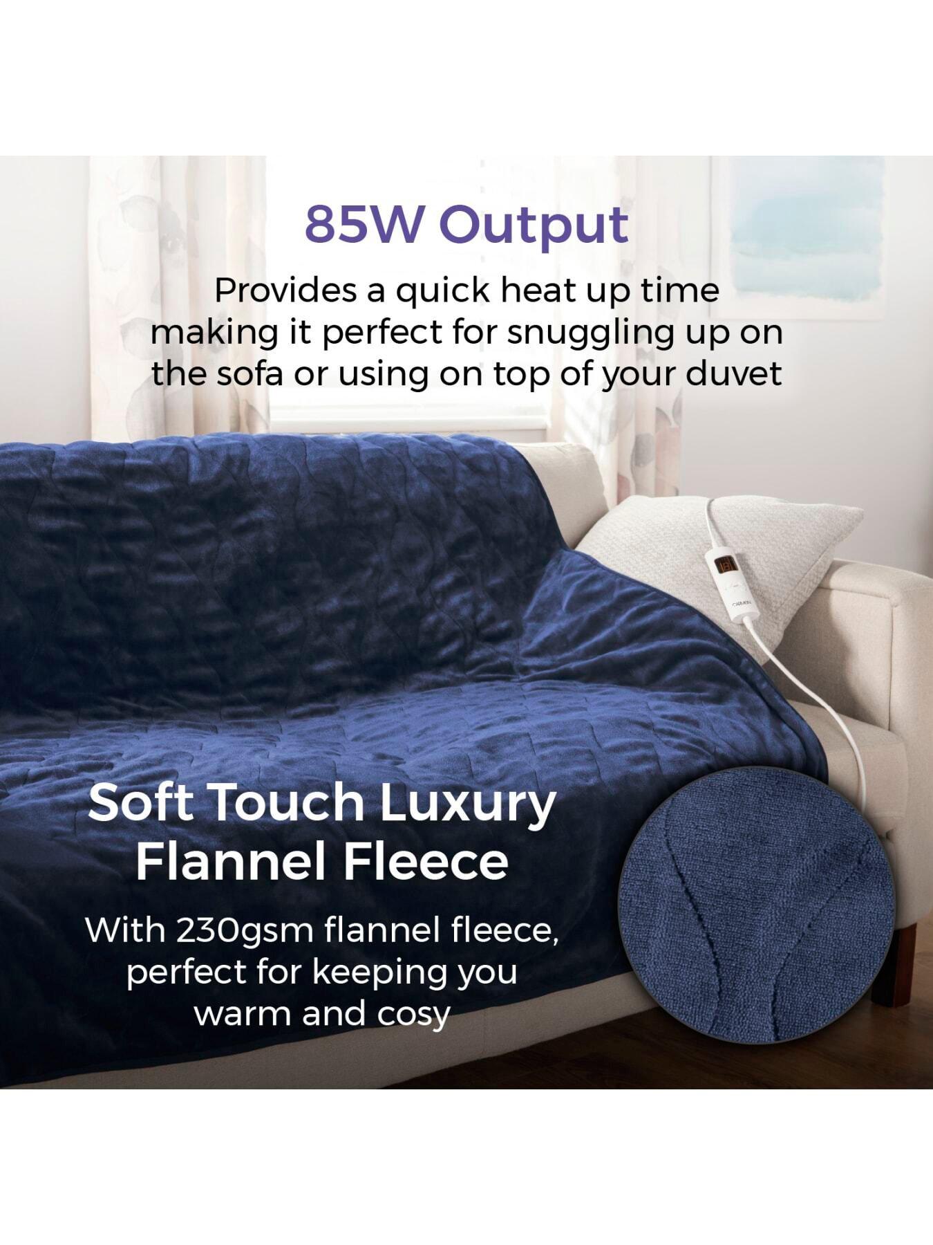 Image 2 of 6 of Carmen Fleece Electric Over Blanket- Navy