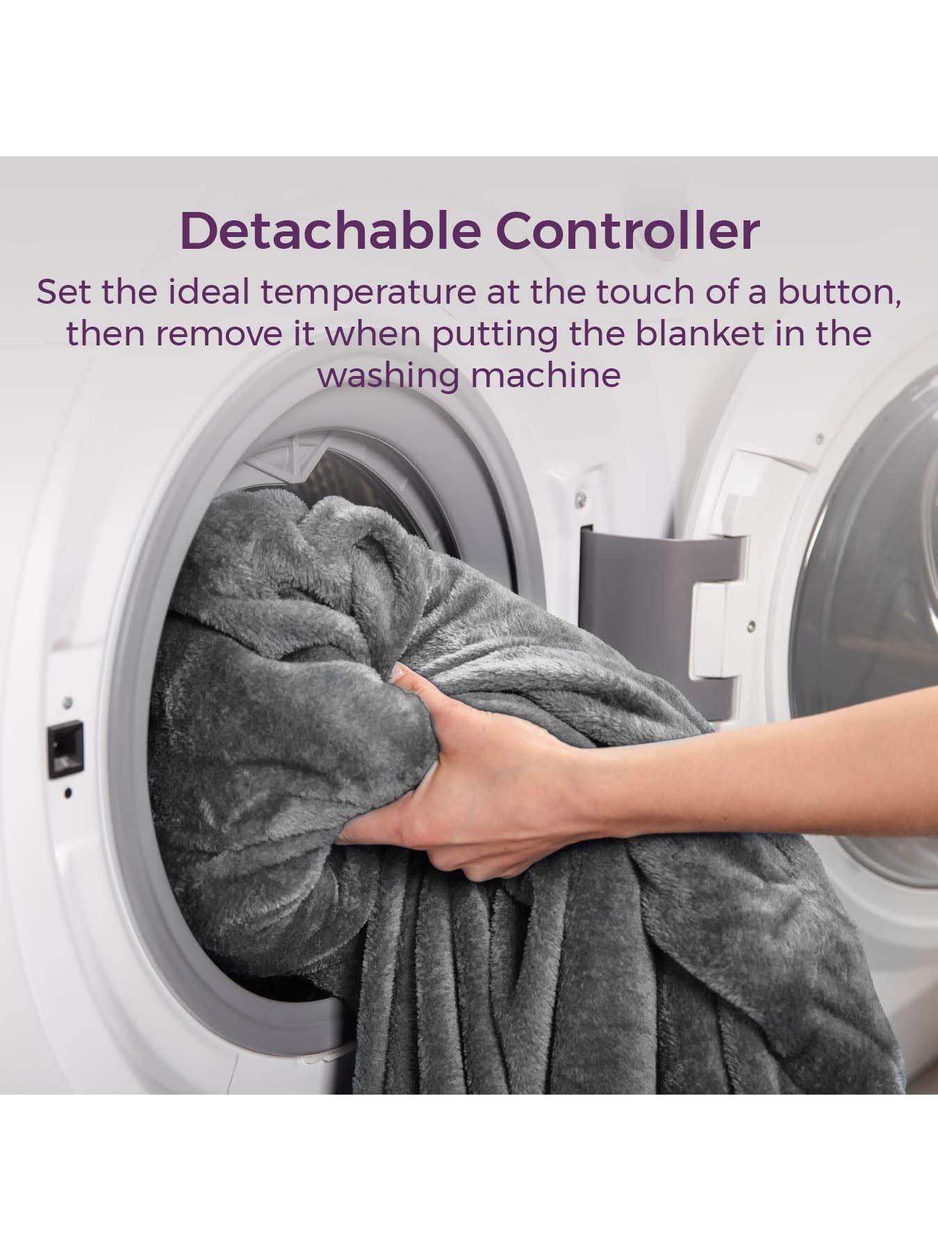 Image 5 of 6 of Carmen Heated Wearable Blanket- Grey