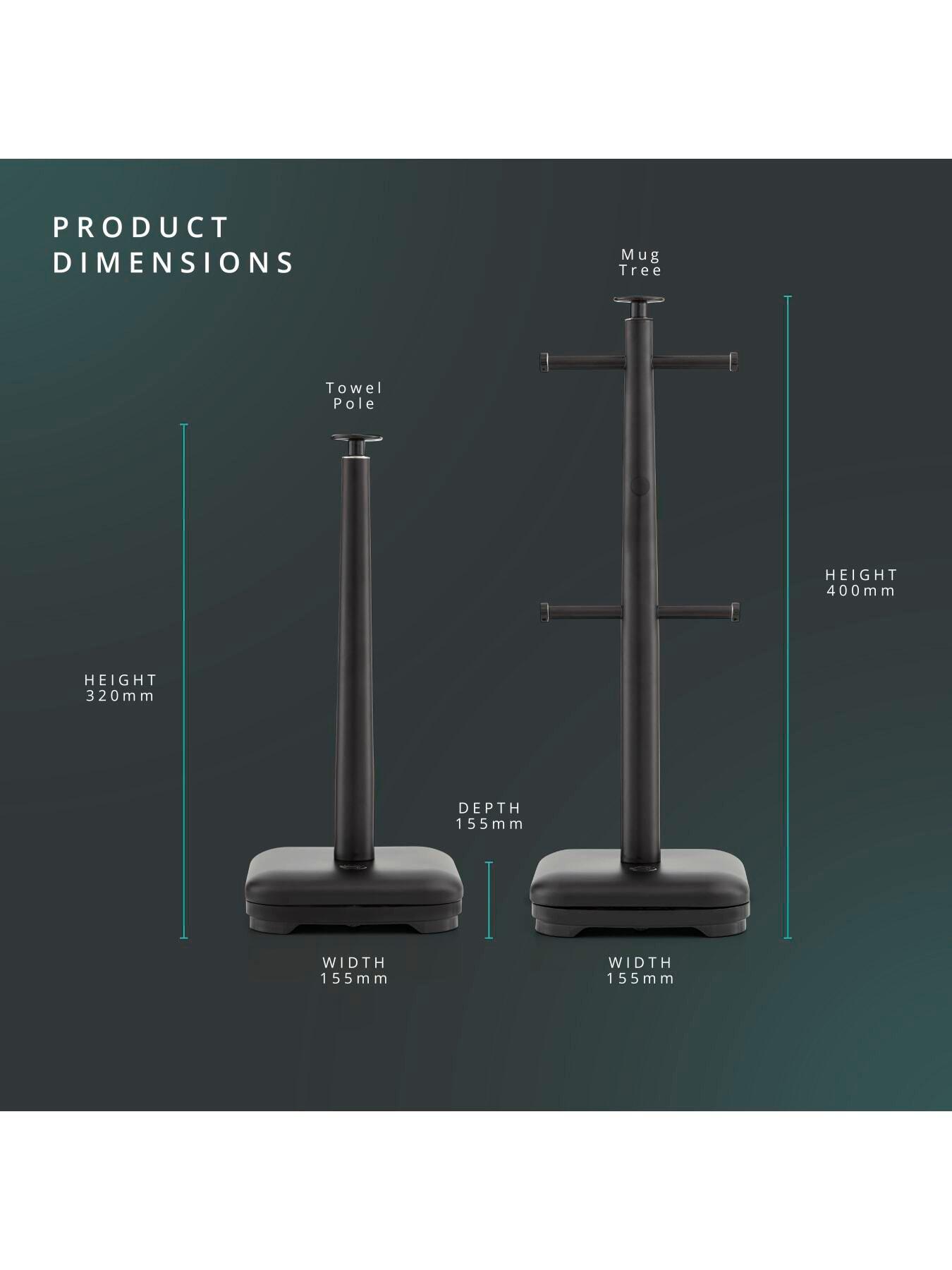 Image 5 of 6 of Swan Stealth Towel Pole &amp; Mug Tree Set