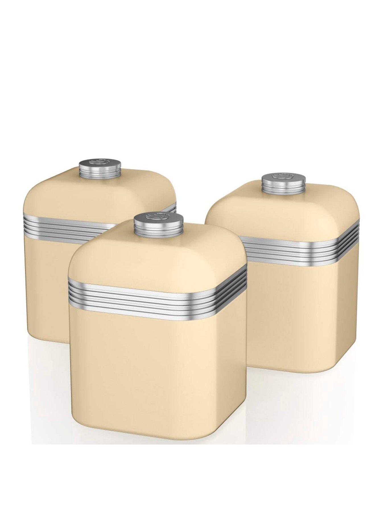 Swan Retro Set Of 3 Canisters