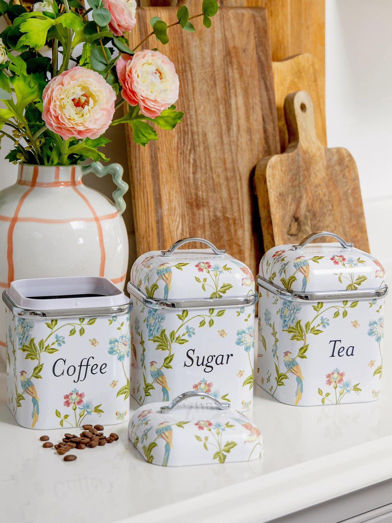 Image 1 of 6 of Laura Ashley 3 Canister Set - Elveden White