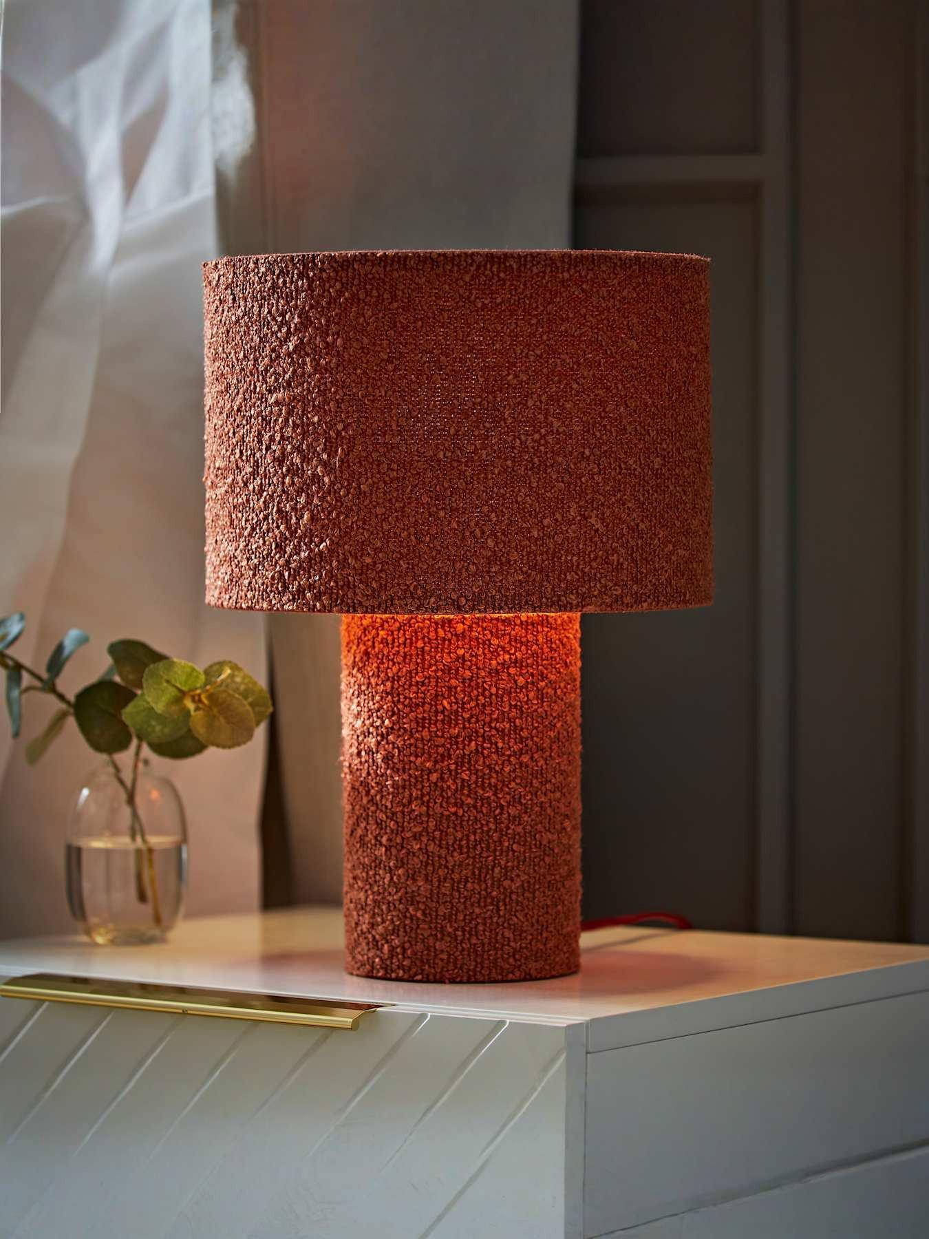 undefined Ash Rust Boucle Table Lamp