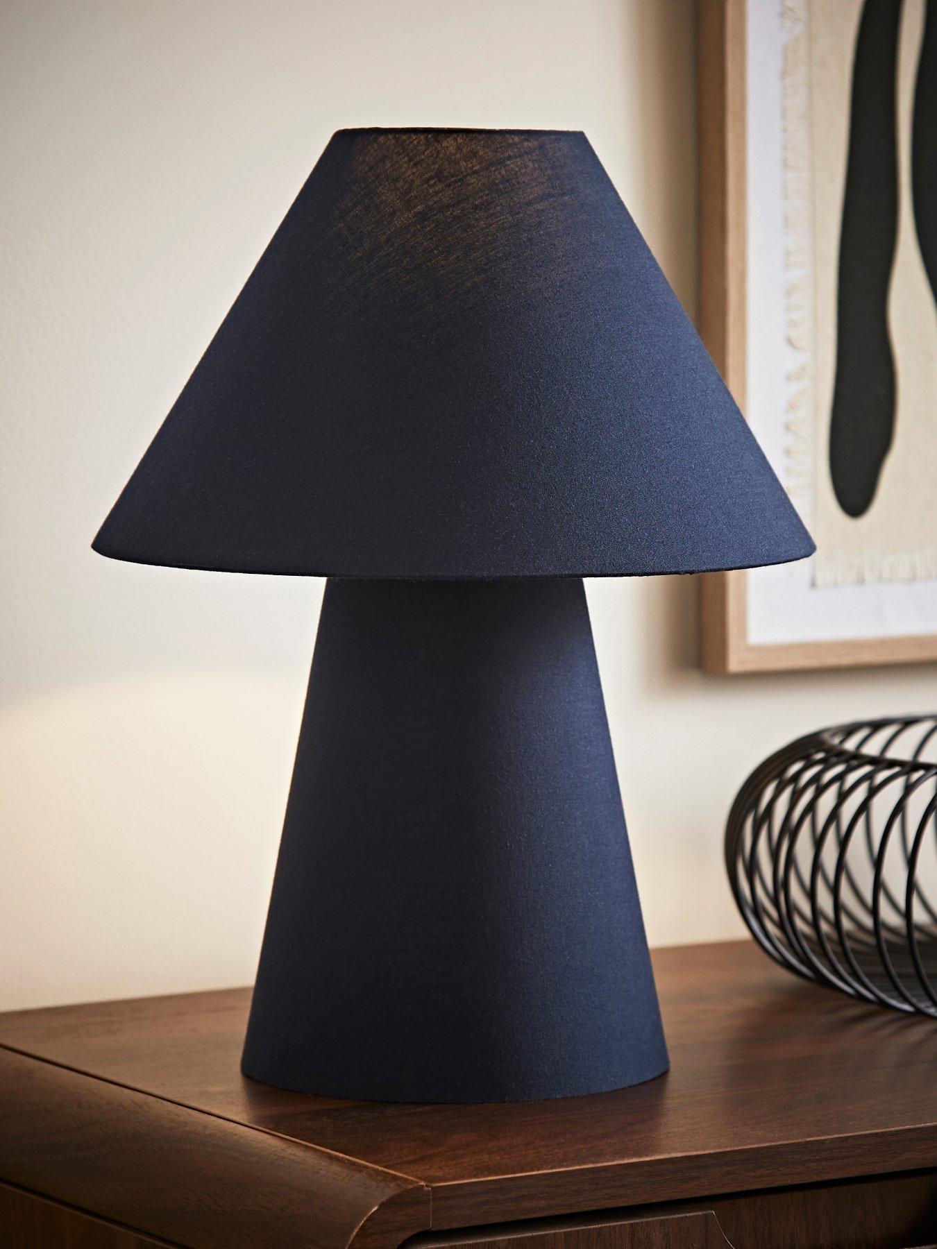 undefined Freddie Navy Tapered Shade Table Lamp