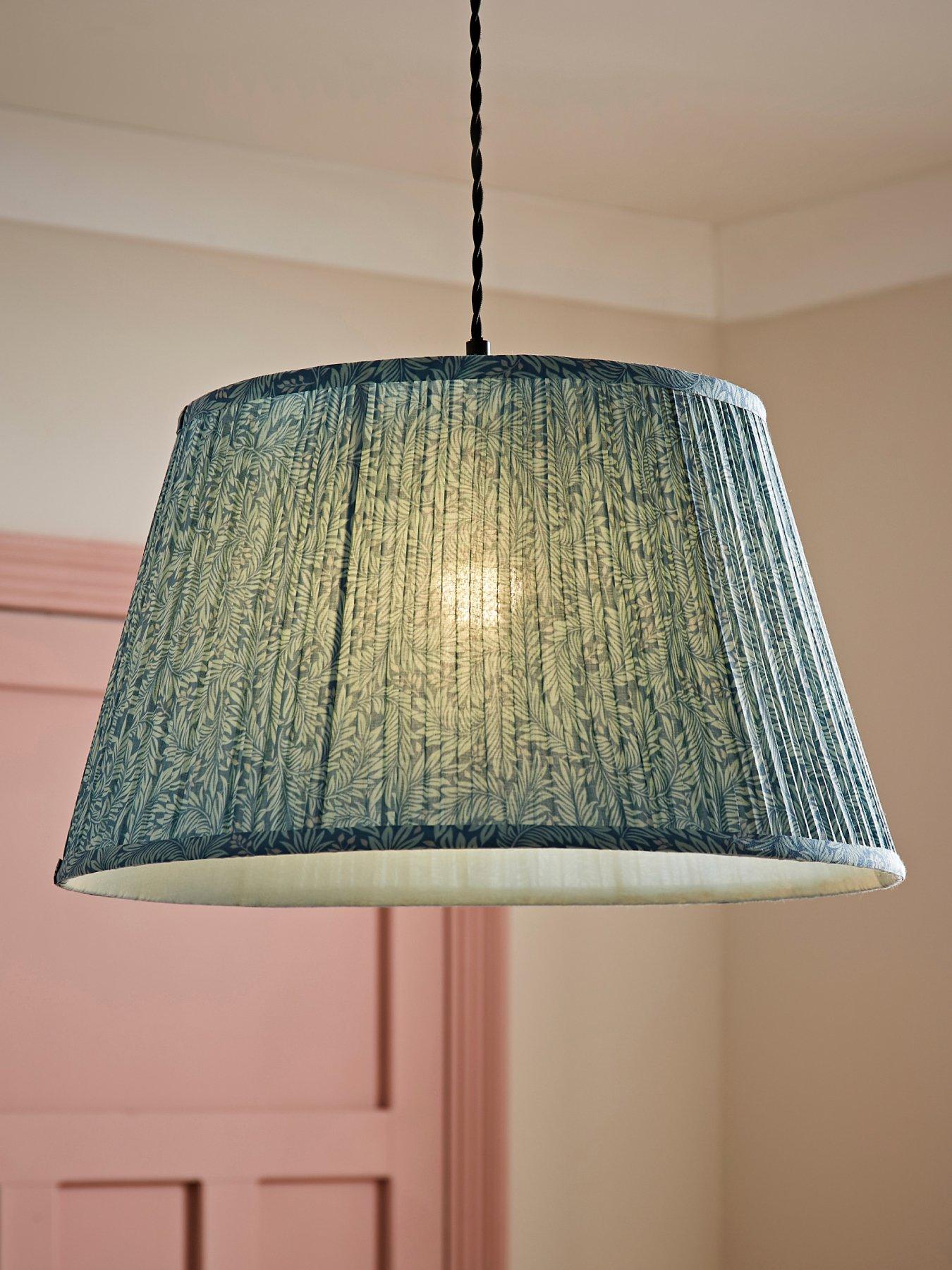 ValueLights Alba Large Pleated Tapered Leaf Easy Fit Ceiling Pendant Light Lamp Shade