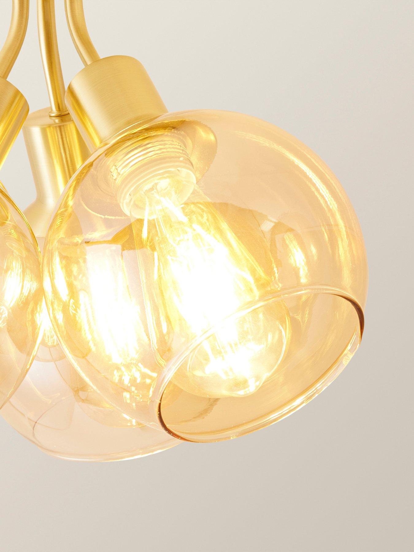 Image 5 of 6 of ValueLights Bellamy Brushed Gold Bubble Cluster Flush Ceiling Light