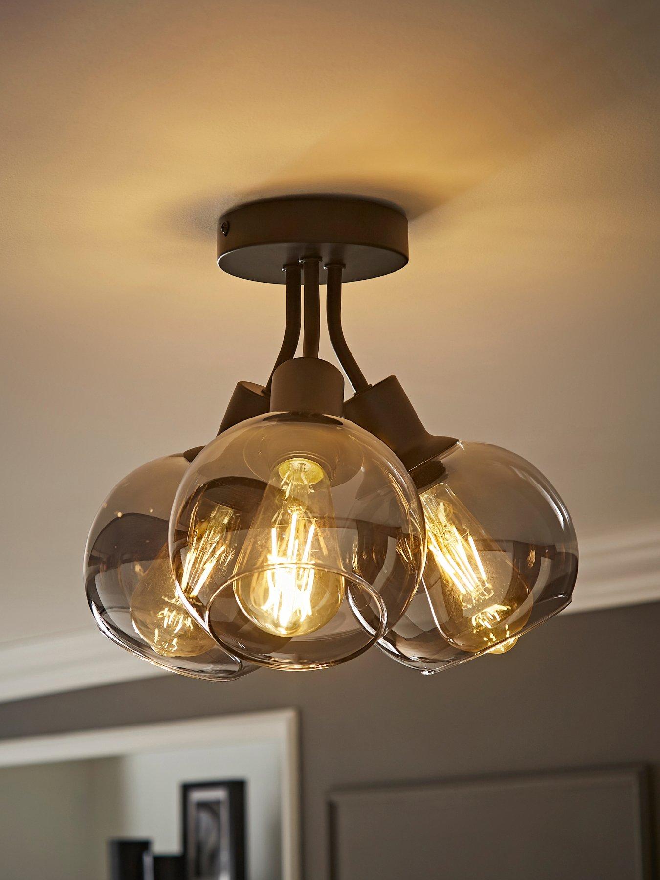 undefined Bellamy Matte Black Bubble Cluster Flush Ceiling Light