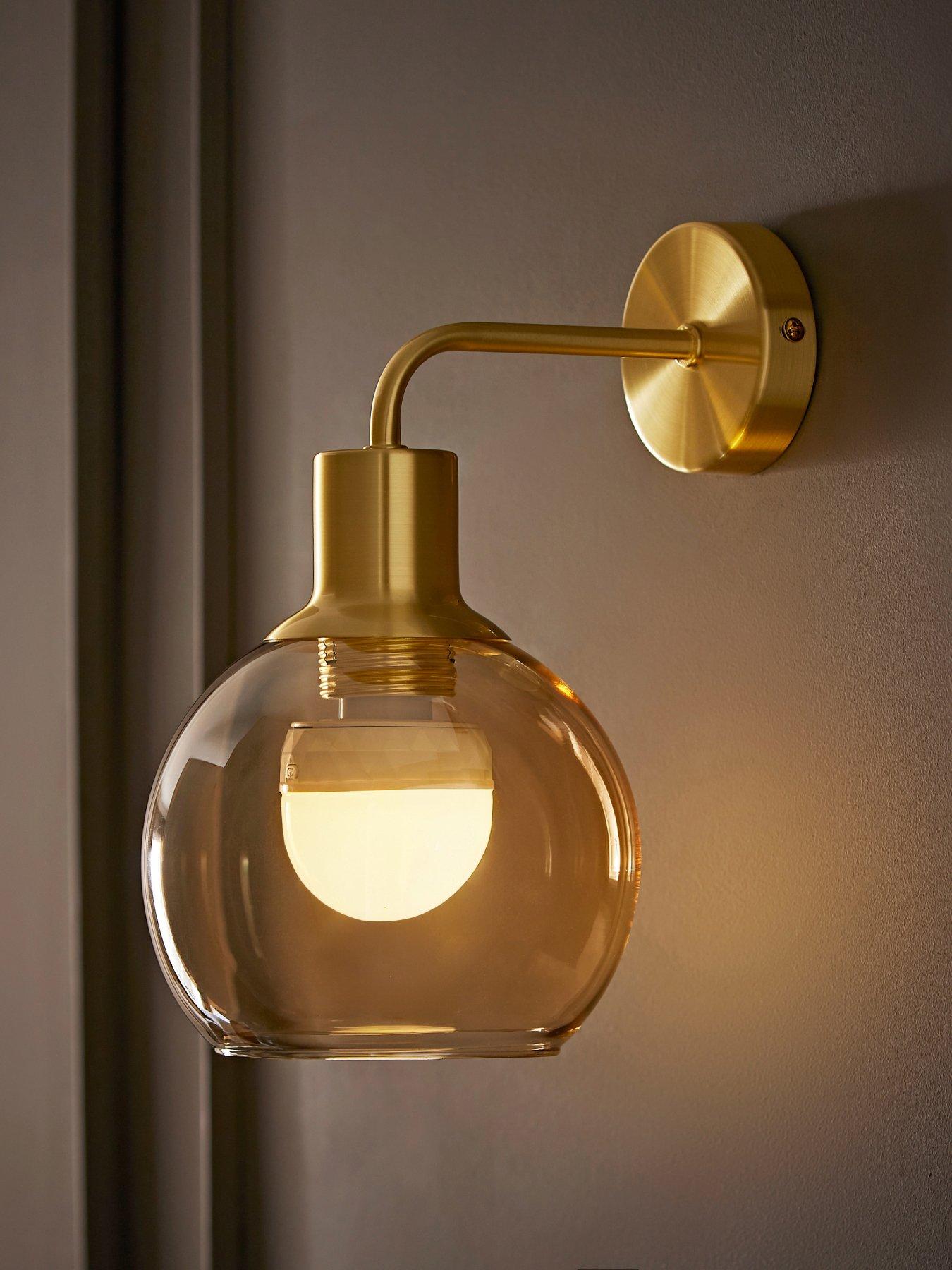 undefined Bellamy Gold Glass Globe Rechargeable Wall Light