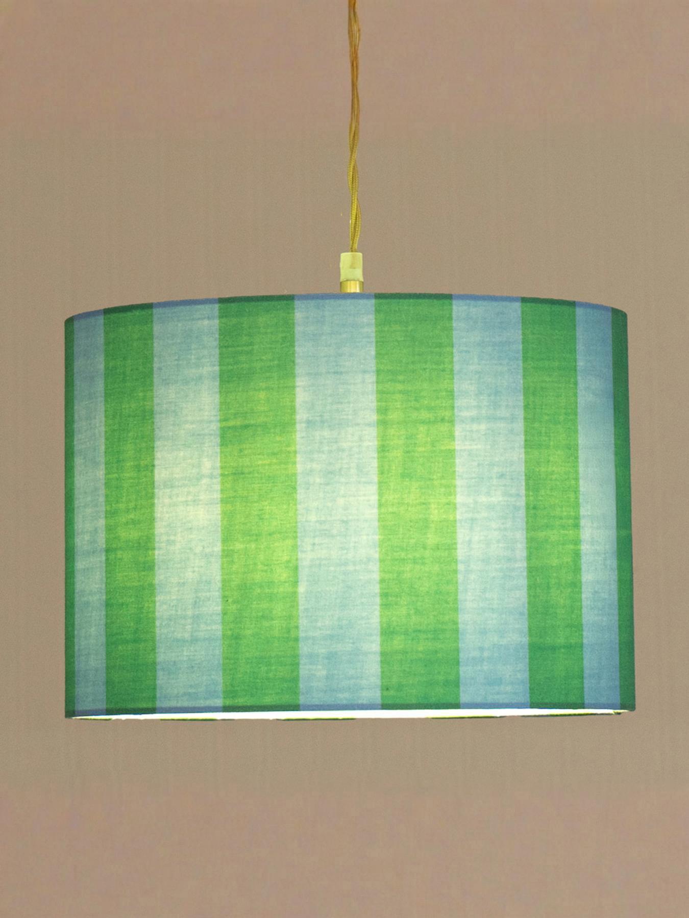 Image 3 of 4 of ValueLights Callie Large Colour Clash Shade In Blue And Green