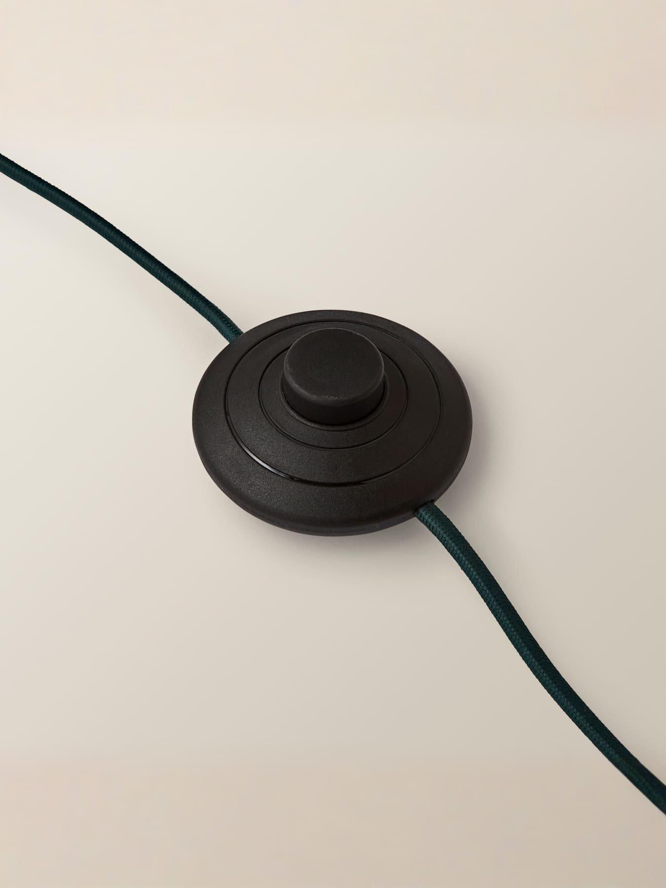Image 6 of 7 of ValueLights Martha Conical Teal Velvet Midi Floor Lamp