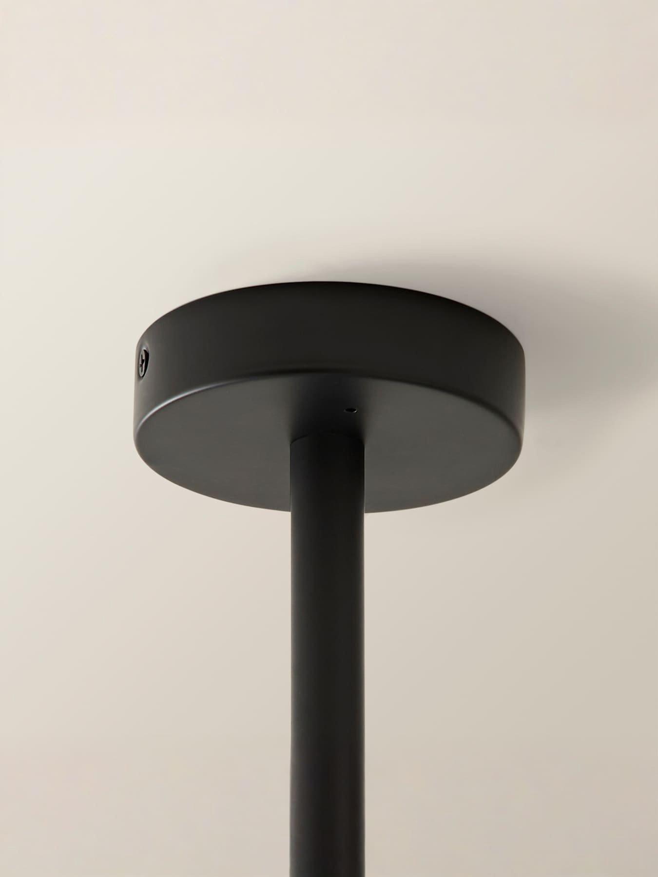 Image 6 of 6 of ValueLights Darla Black 4 Way Frosted Globe Bathroom Ceiling Light