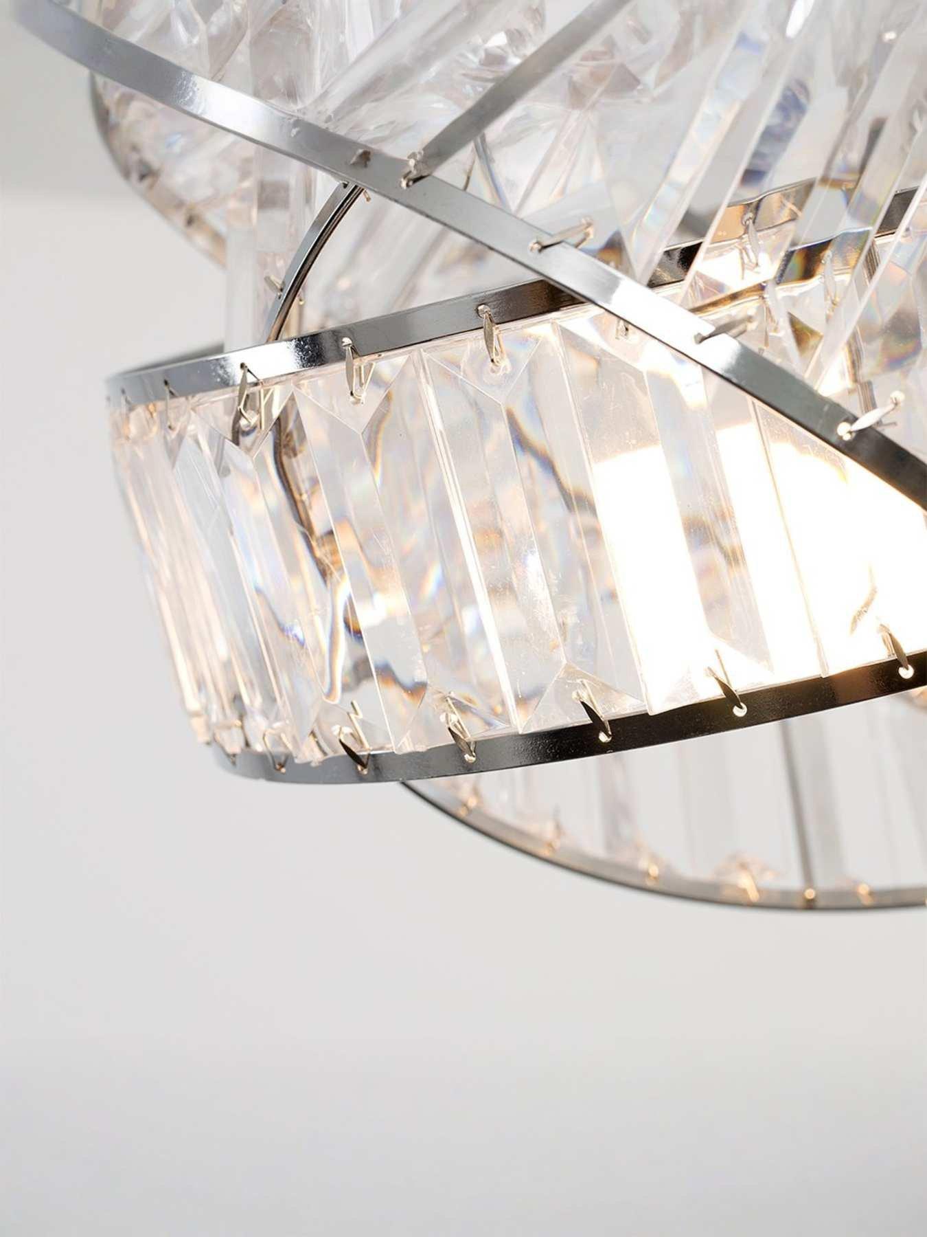 Image 3 of 3 of ValueLights Hudson Intertwined Non Electric Pendant Chrome / Clear