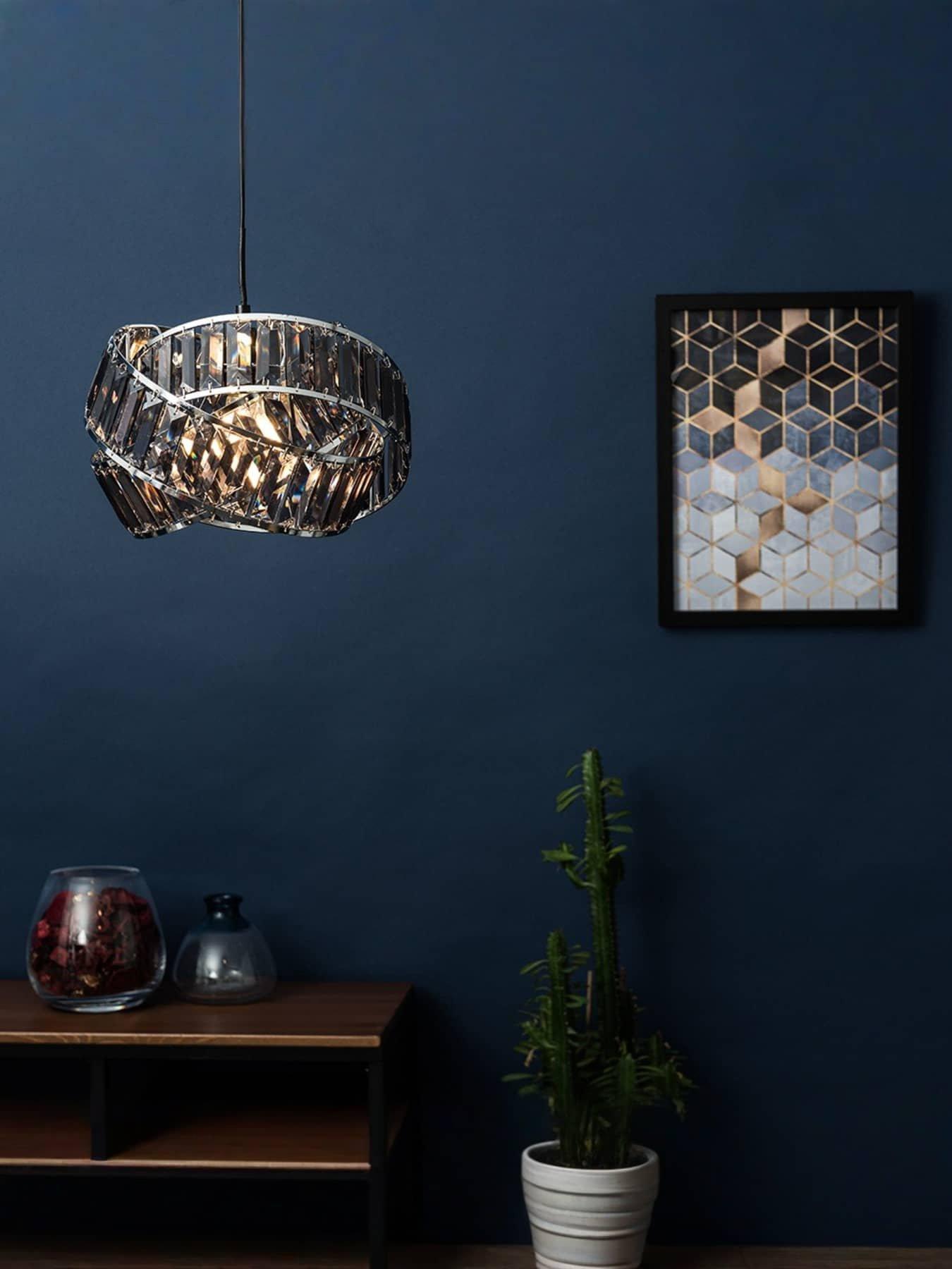 Image 1 of 3 of ValueLights Hudson Intertwined Non Electric Pendant Chrome / Smoked Grey
