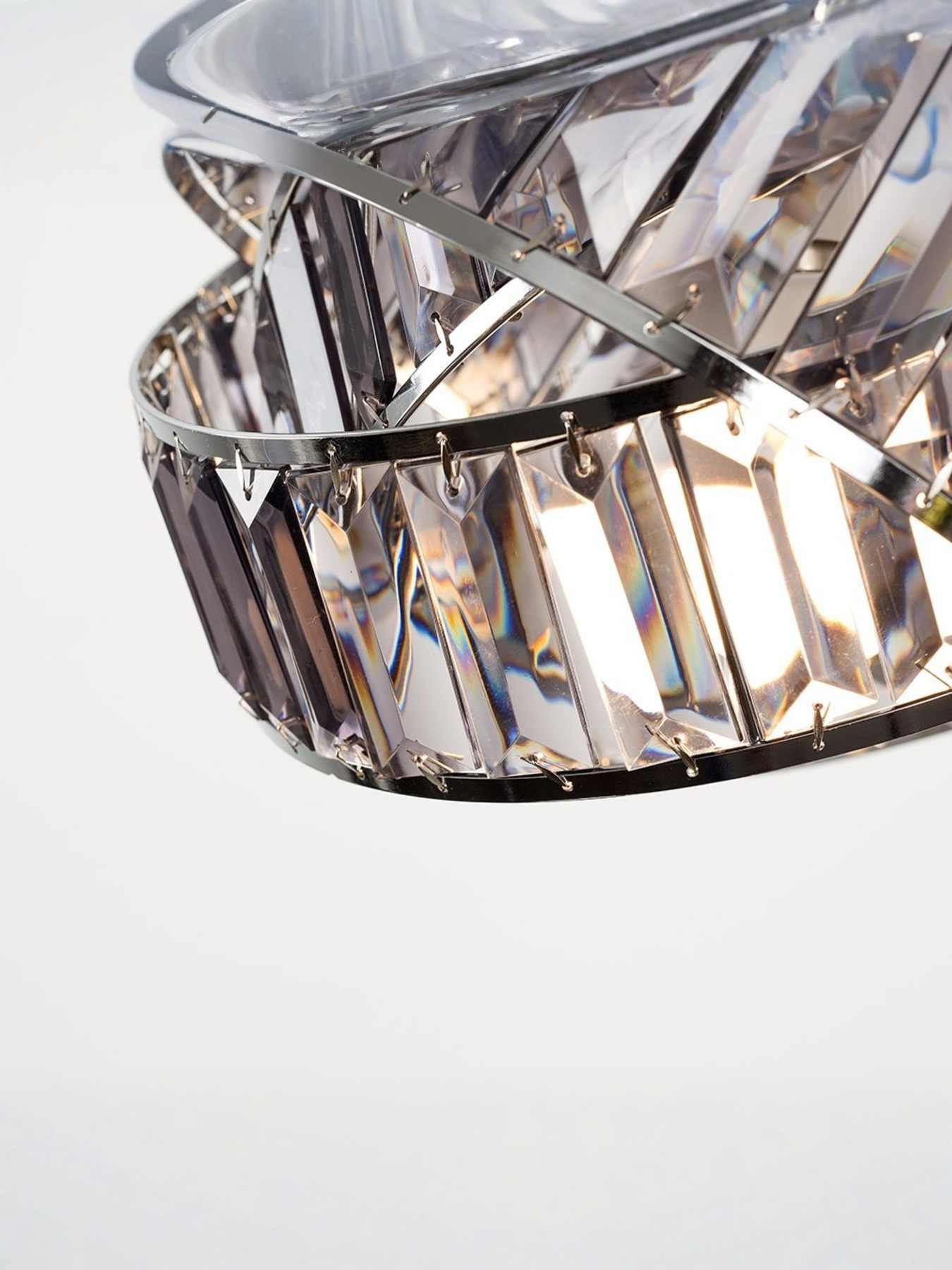 Image 3 of 3 of ValueLights Hudson Intertwined Non Electric Pendant Chrome / Smoked Grey