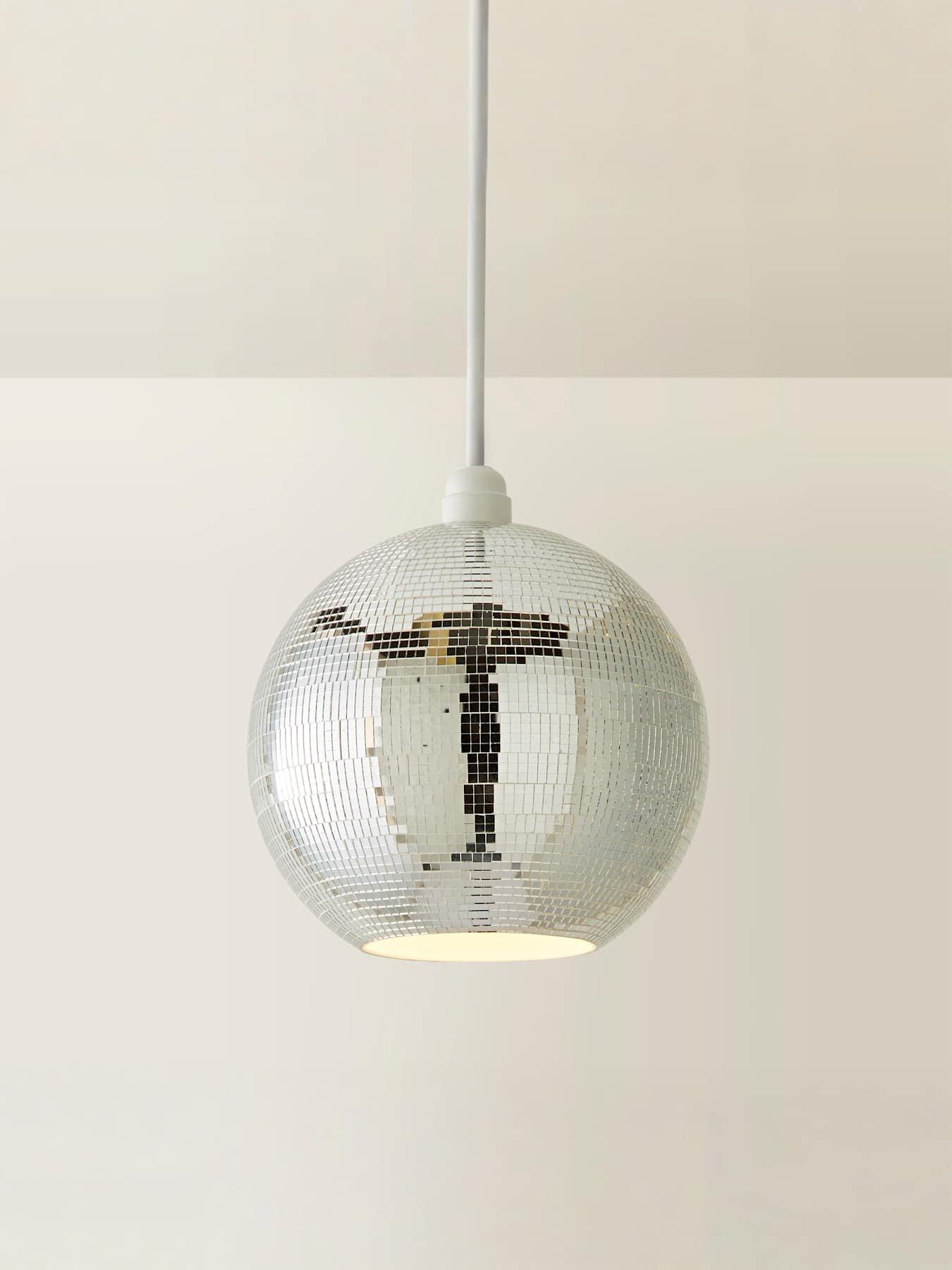 Image 4 of 6 of ValueLights Dolly Disco Ball Mirror Easy Fit Ceiling Pendant Light Lamp Shade