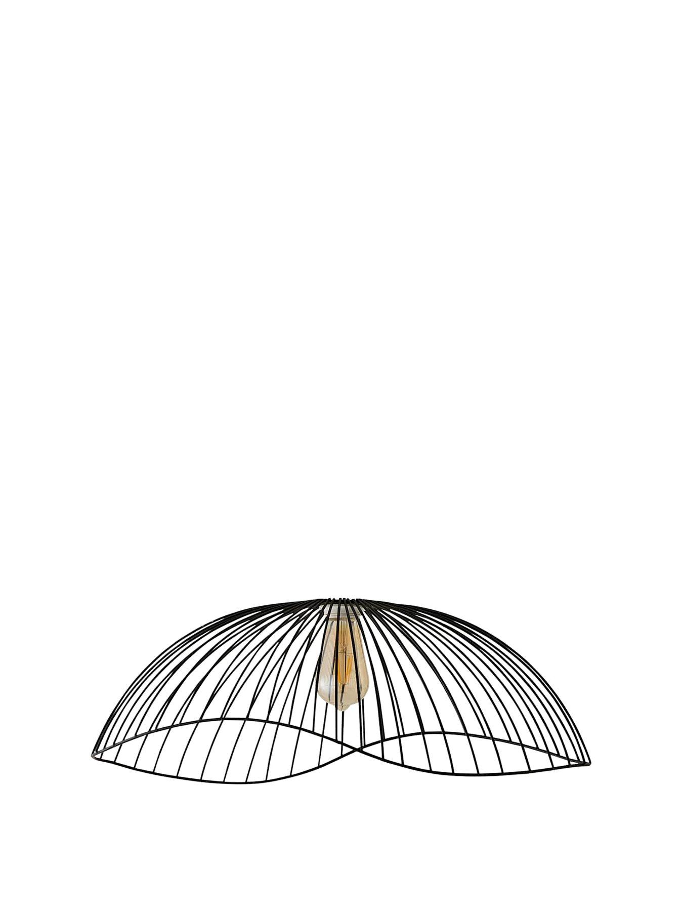 stillFront image of valuelights-covelas-black-wavy-wire-ne-pendant-shade