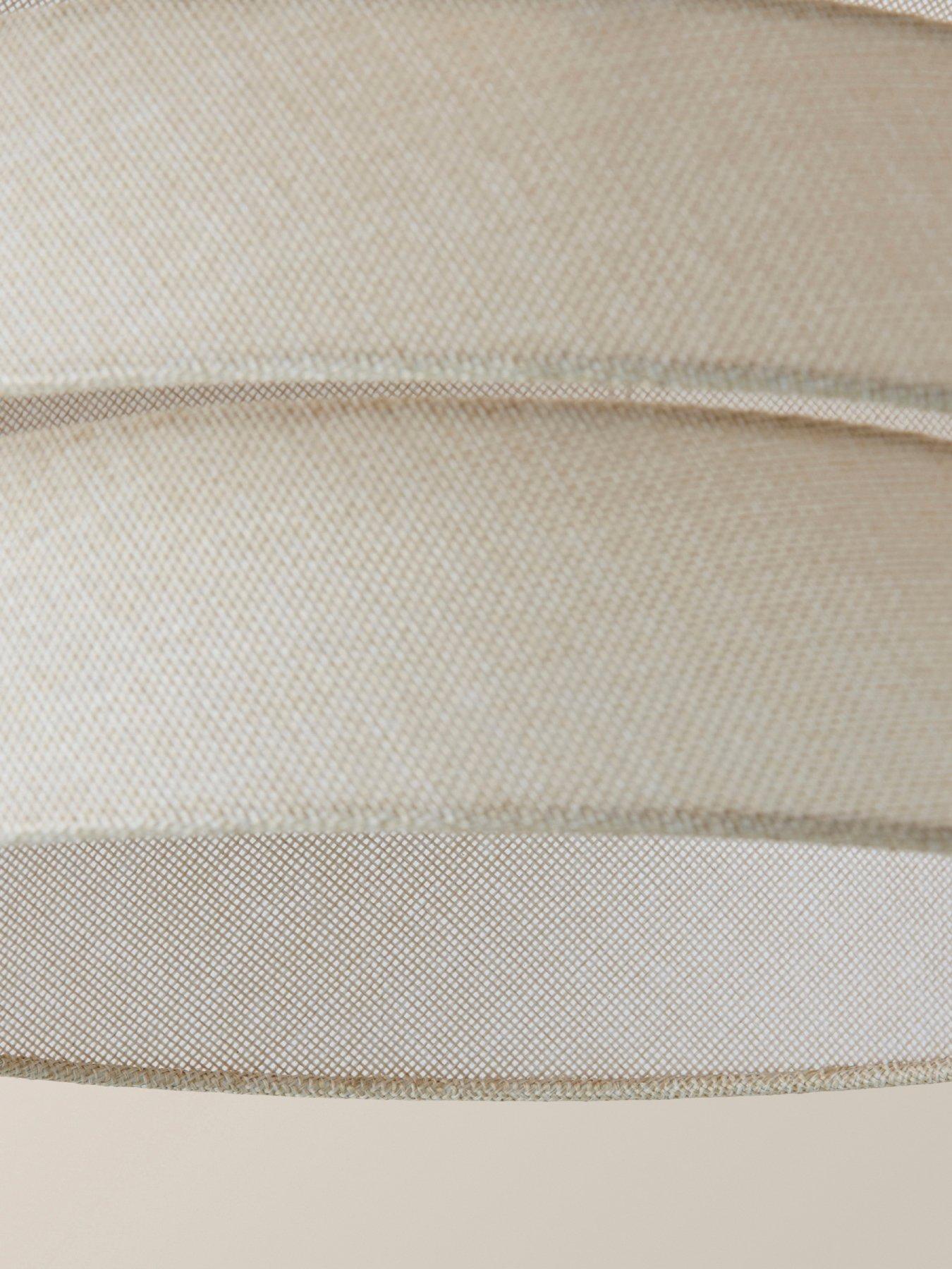 Image 6 of 6 of ValueLights Valerie Natural Linen 5 Tier Easy Fit Drum Ceiling Pendant Light Lamp Shade