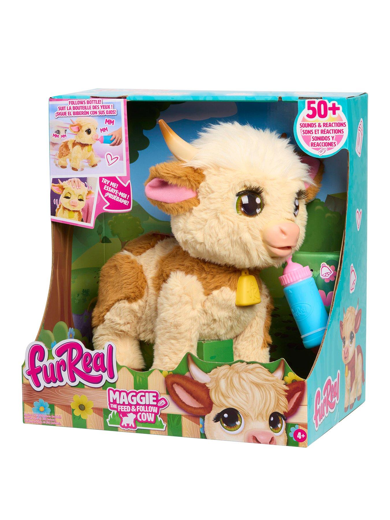 FurReal Plush Toy Interactive Pet Maggie the Feed & Follow Cow