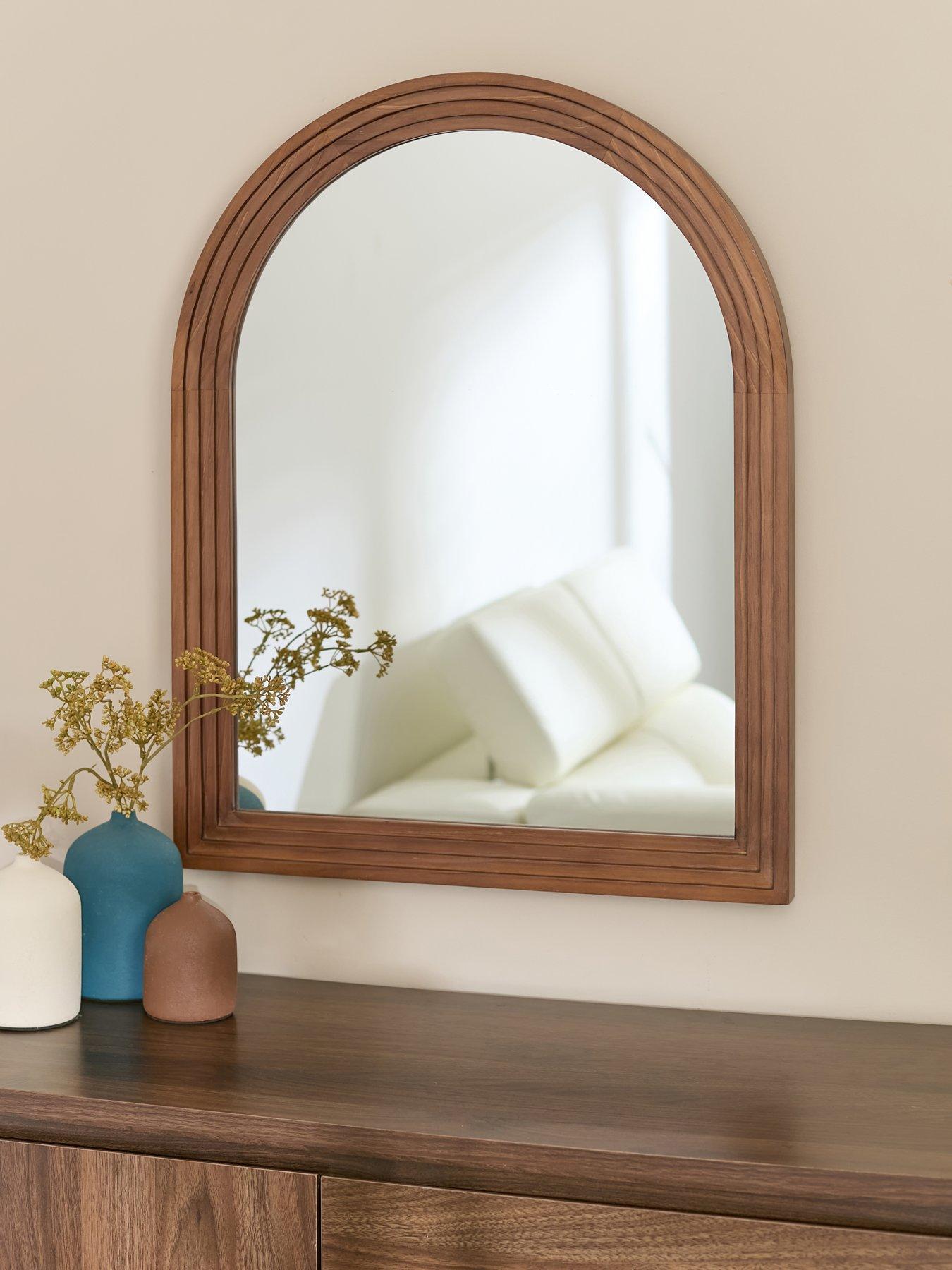 Image 1 of 5 of The Very Collection Arched Ribbed Wall Mirror 56x71cm