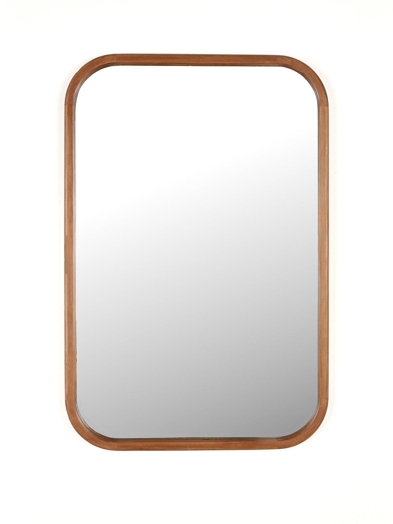 Image 2 of 5 of The Very Collection Rounded Square Wooden Mirror 61x91cm
