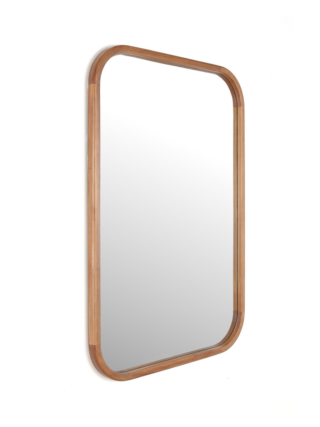 Image 3 of 5 of The Very Collection Rounded Square Wooden Mirror 61x91cm