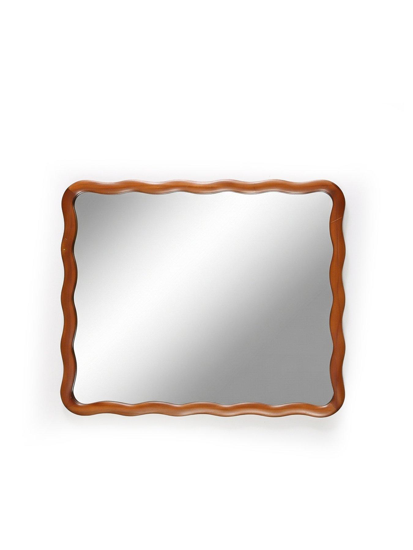  image of the-very-collection-wood-wiggle-rectangle-mirror-56x71cm