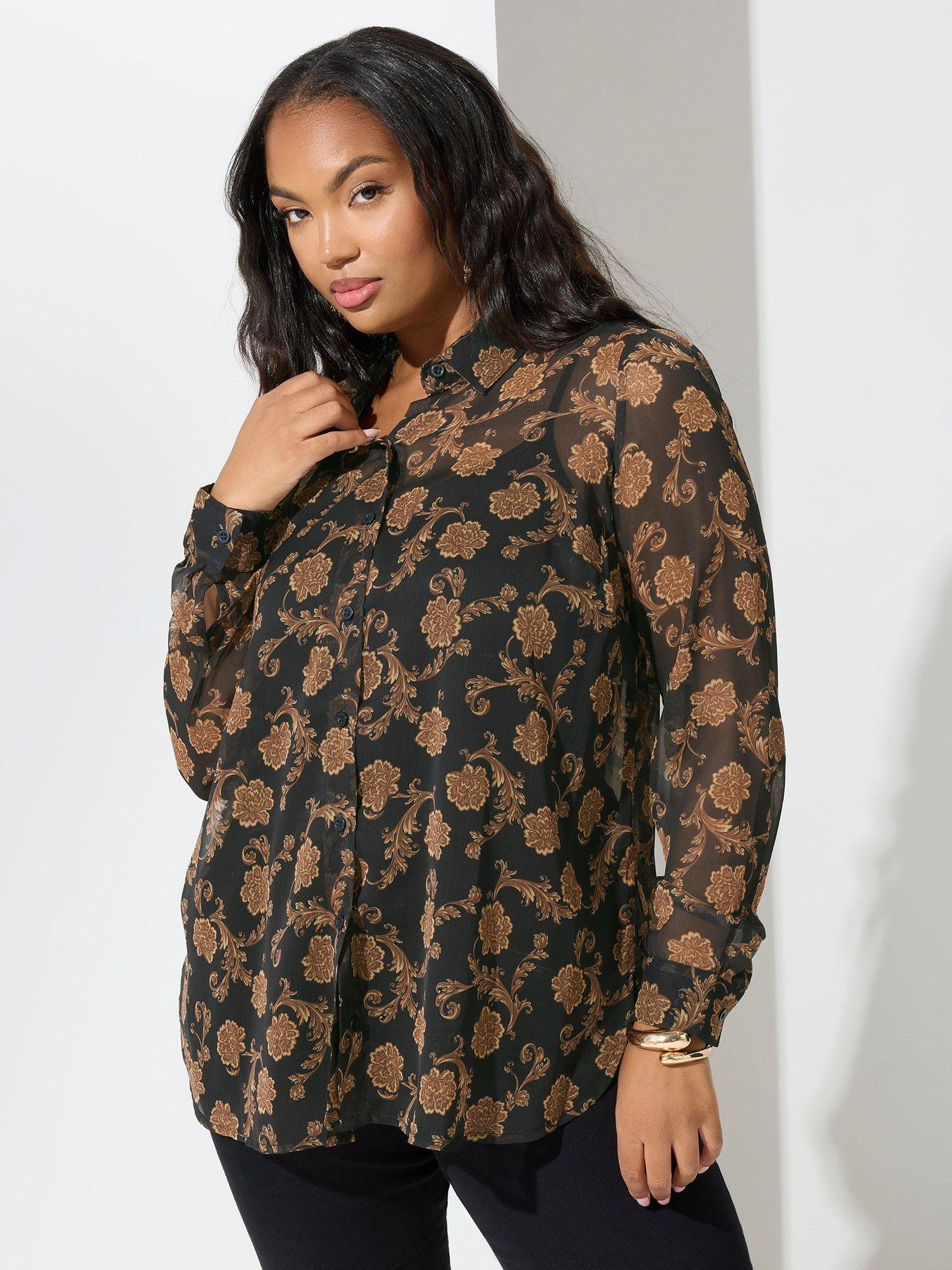 undefined Curve Baroque Shirt - Black