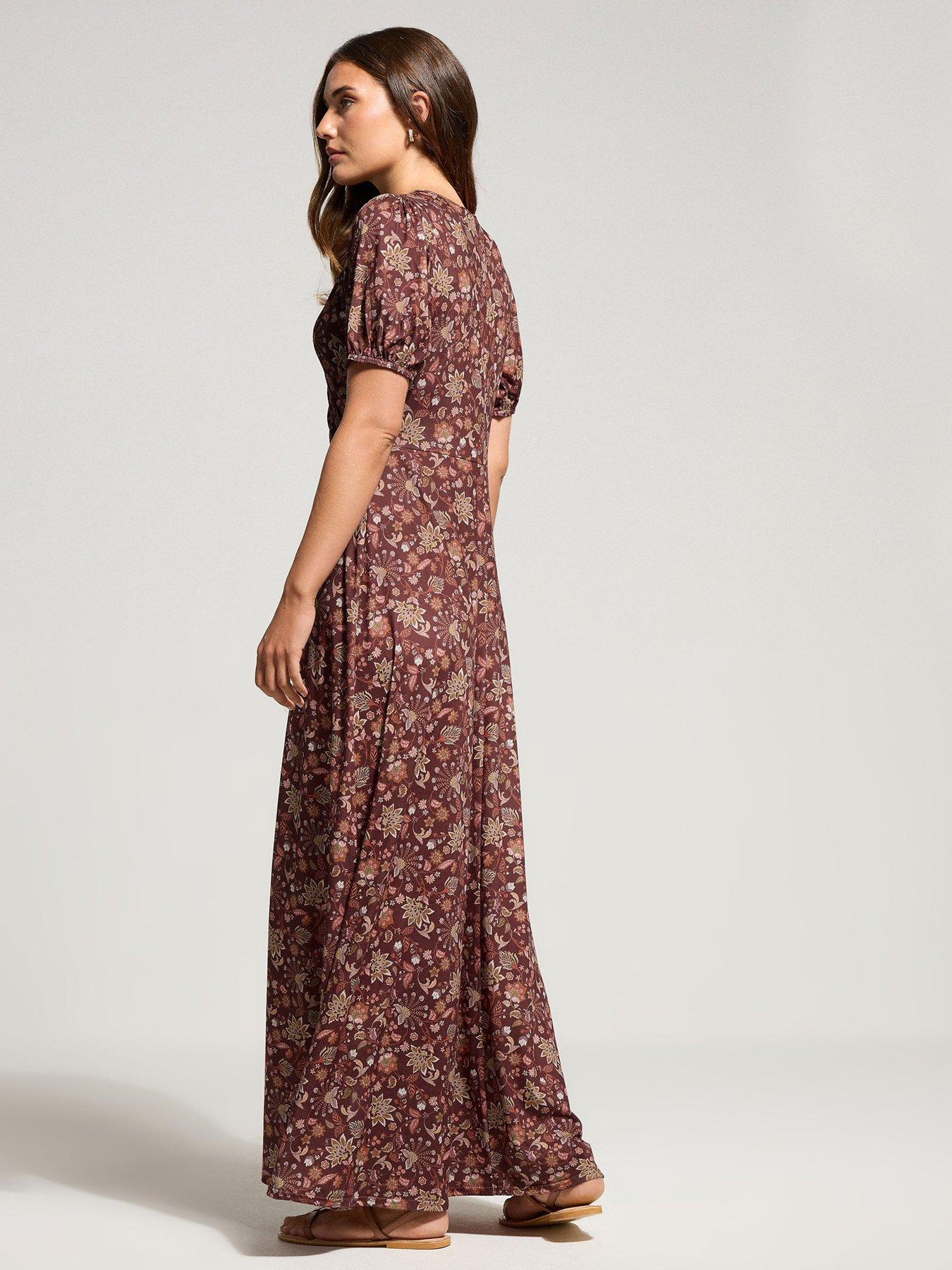 Image 2 of 4 of Long Tall Sally Paisley Wrap Maxi Dress - Red