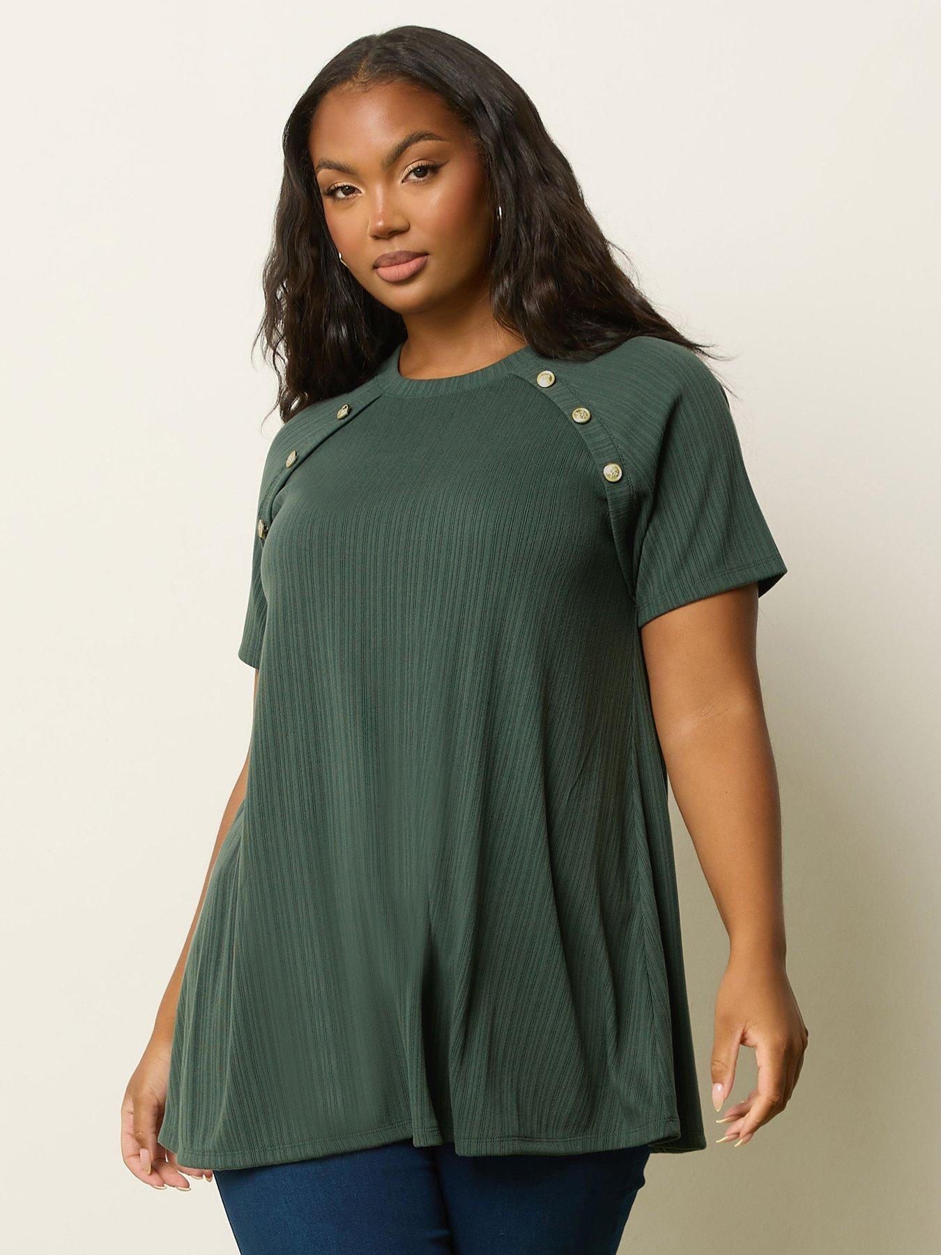 undefined Curve Swing Top - Green