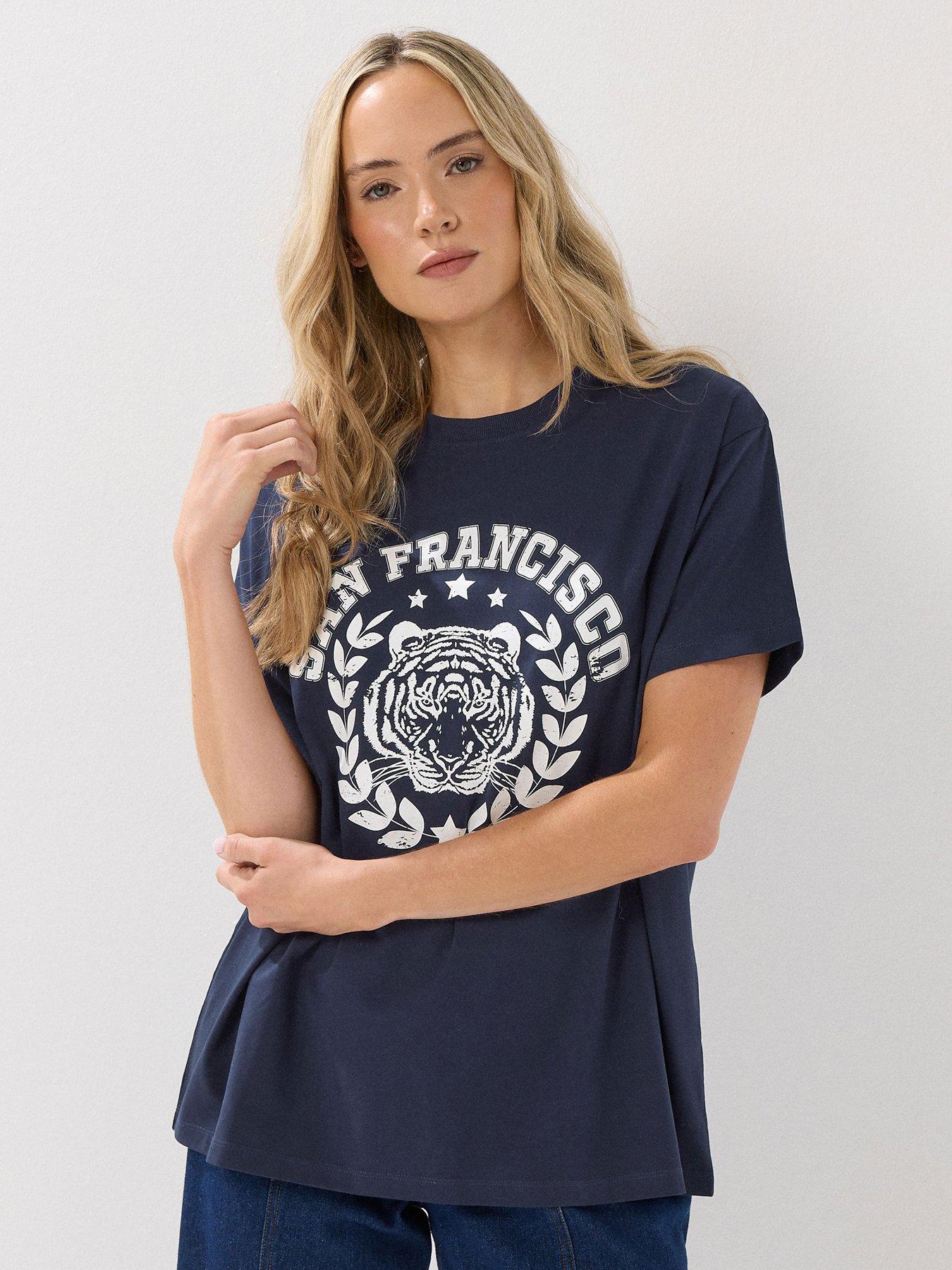 undefined San Francisco Oversized T-Shirt - Blue