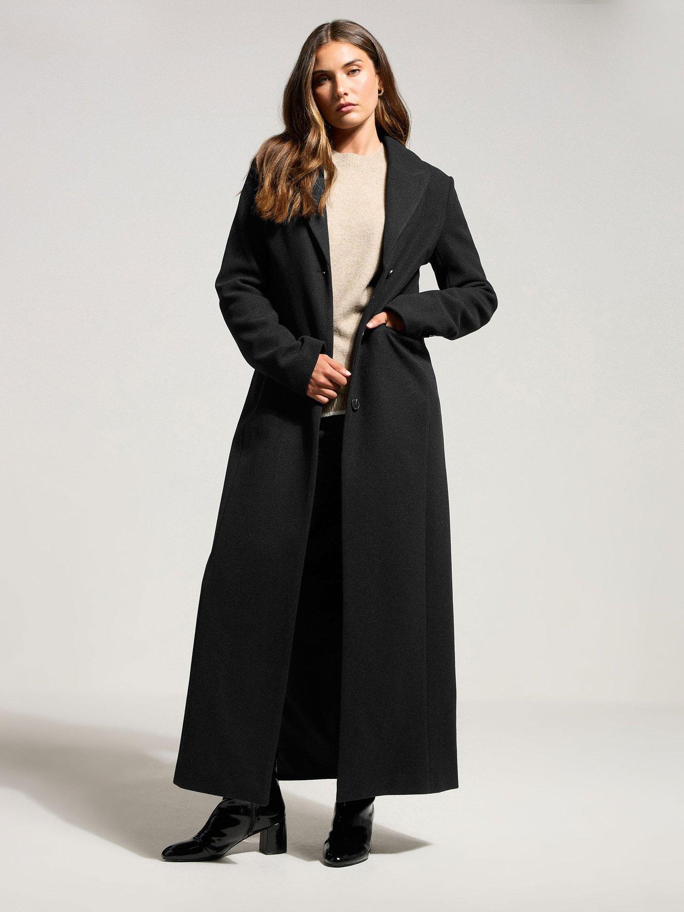 undefined Maxi City Coat - Black