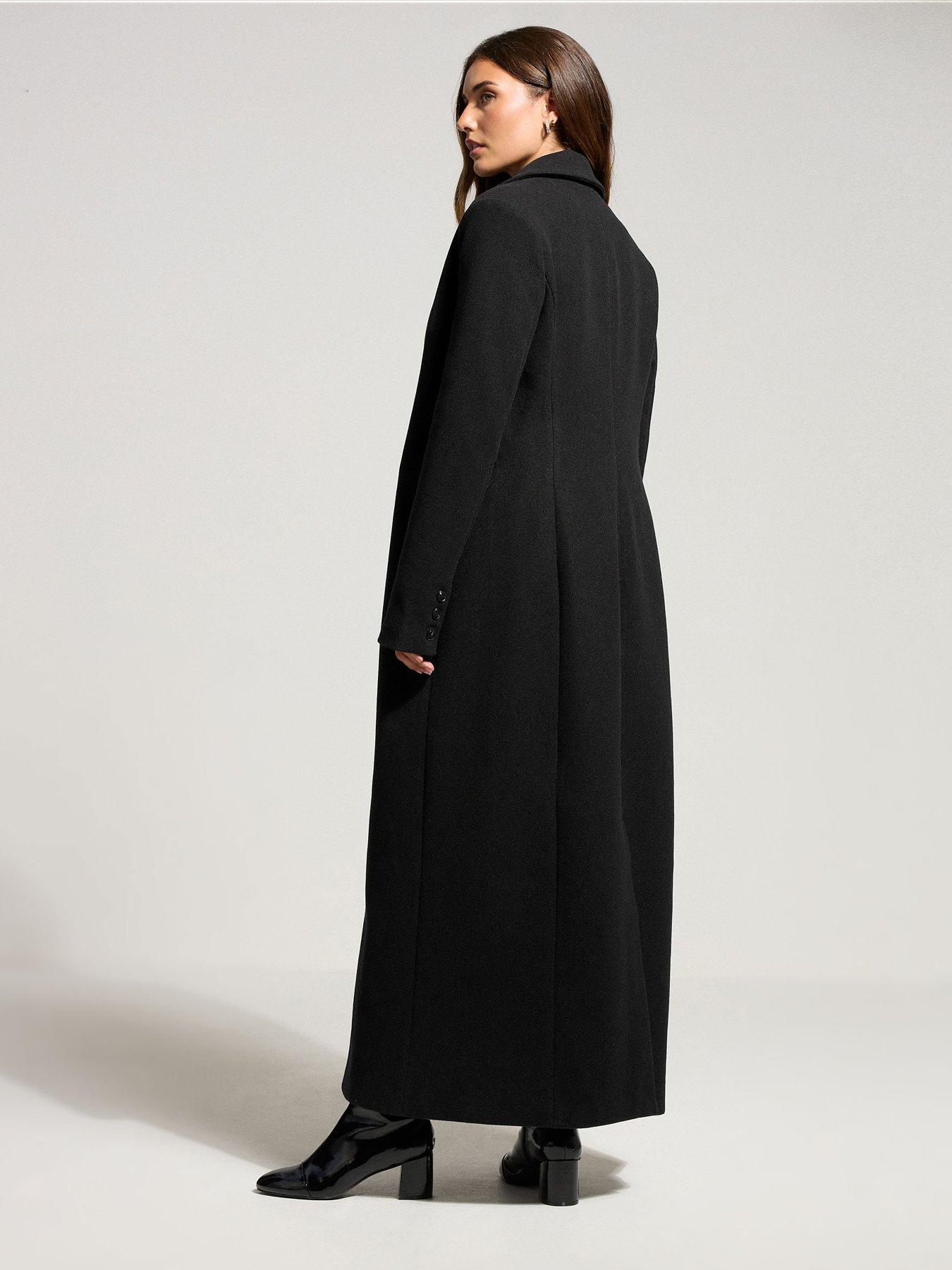 Image 2 of 4 of Long Tall Sally Maxi City Coat - Black