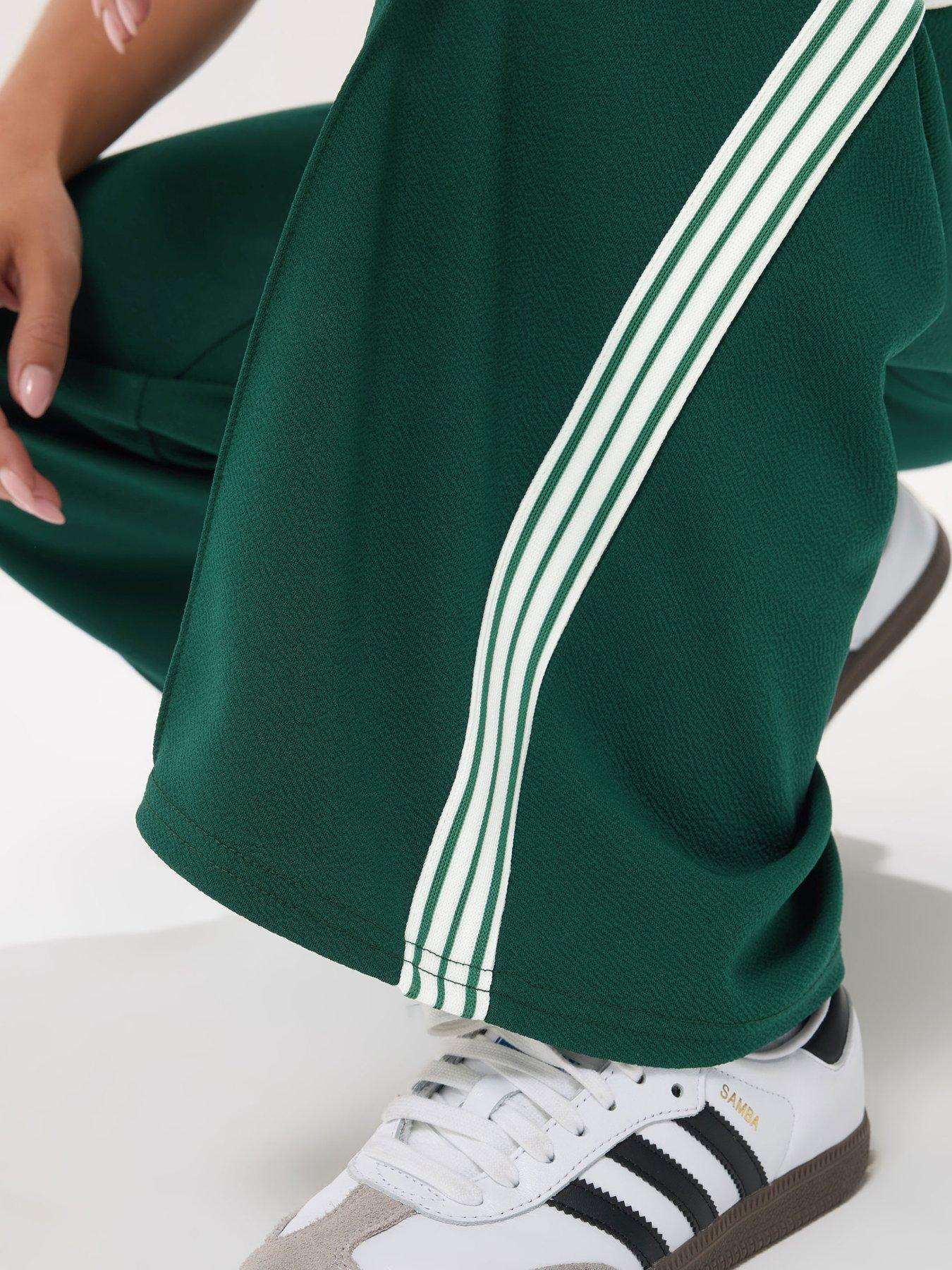 Image 4 of 4 of PixieGirl Petite Side Stripe Tape Wide Leg Trouser - Green