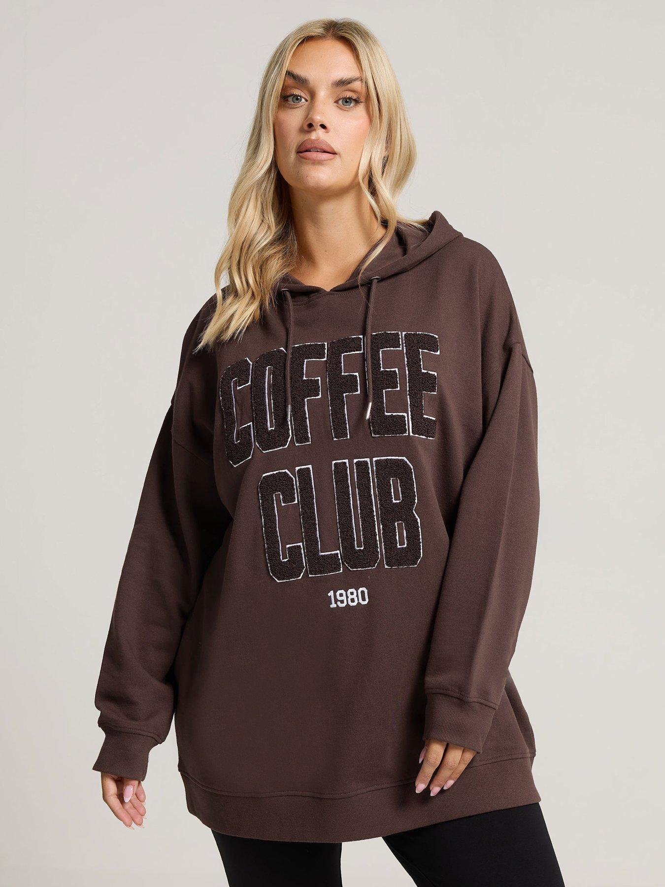 undefined Curve Coffee Club Hoodie - Brown