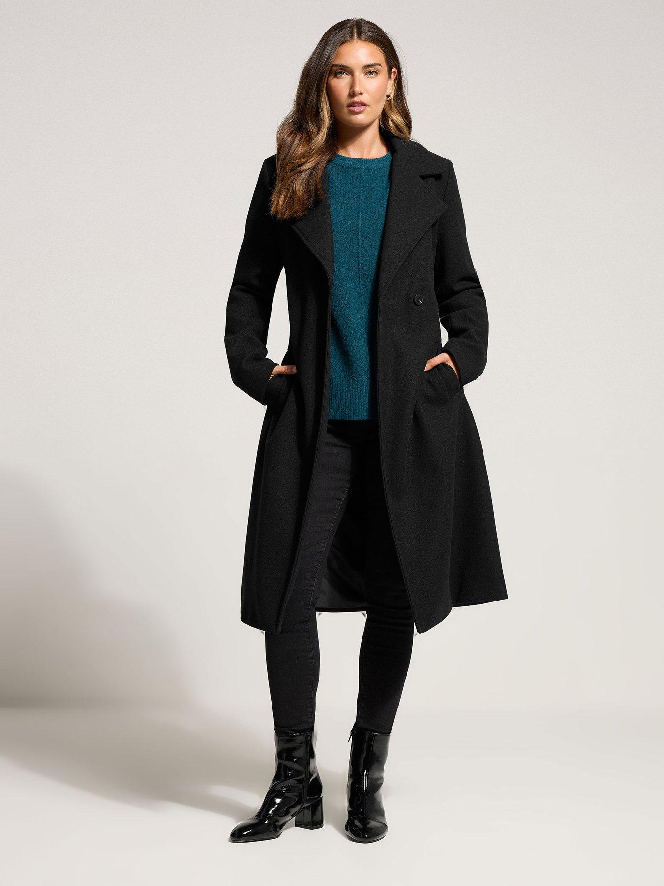 undefined Wrap Coat - Black
