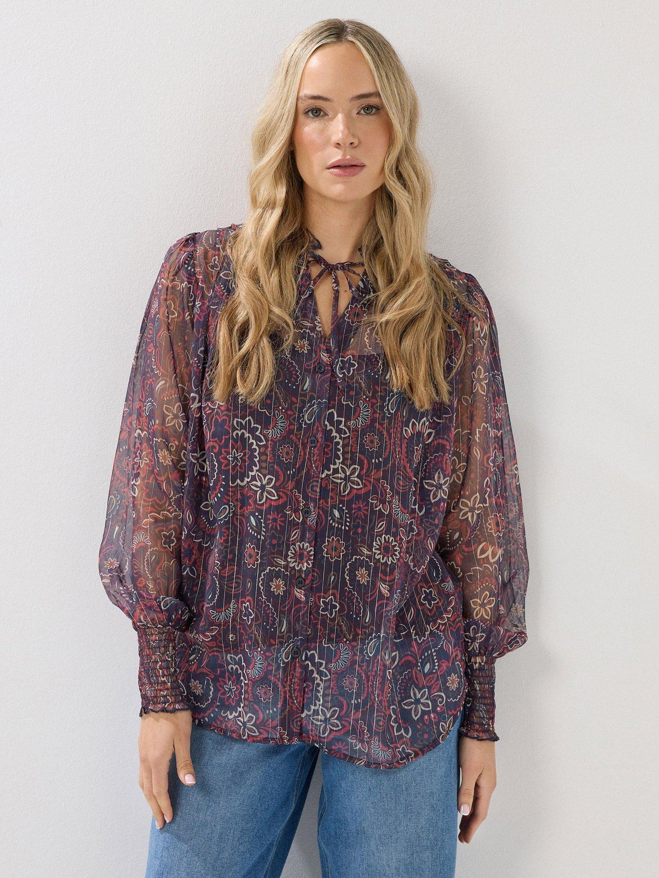 long-tall-sally-frill-neck-blouse-red