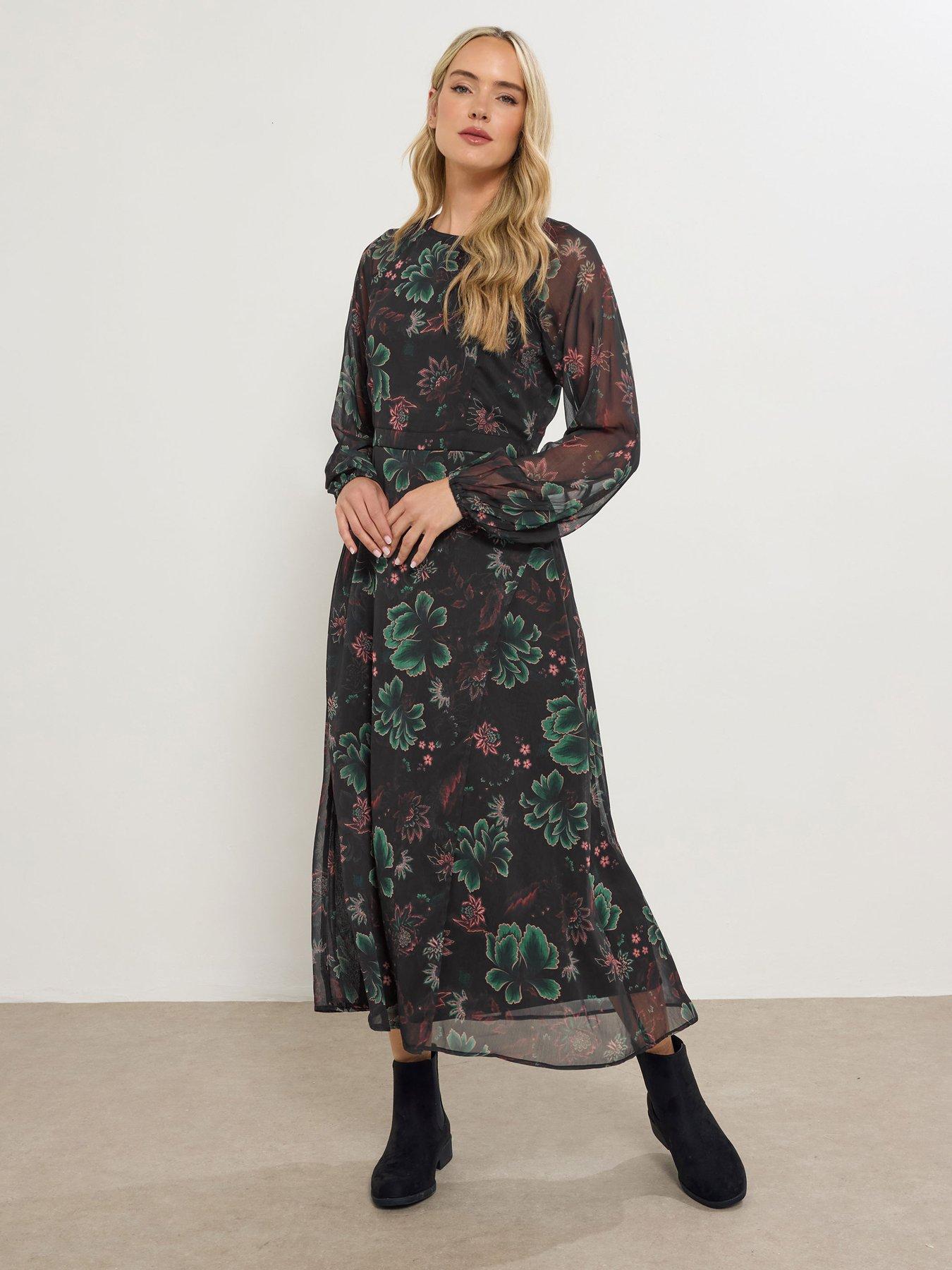 undefined Tall Floral Midaxi Chiffon Dress