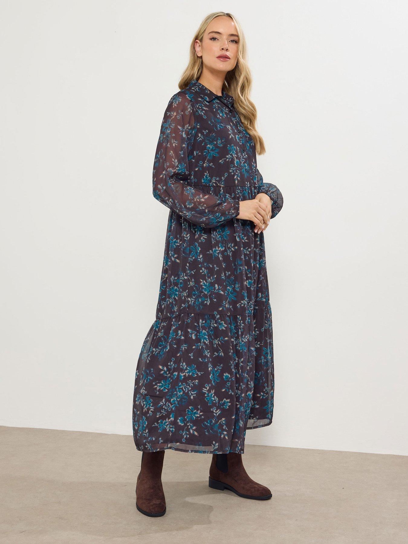undefined Tall Floral Midaxi Chiffon Dress