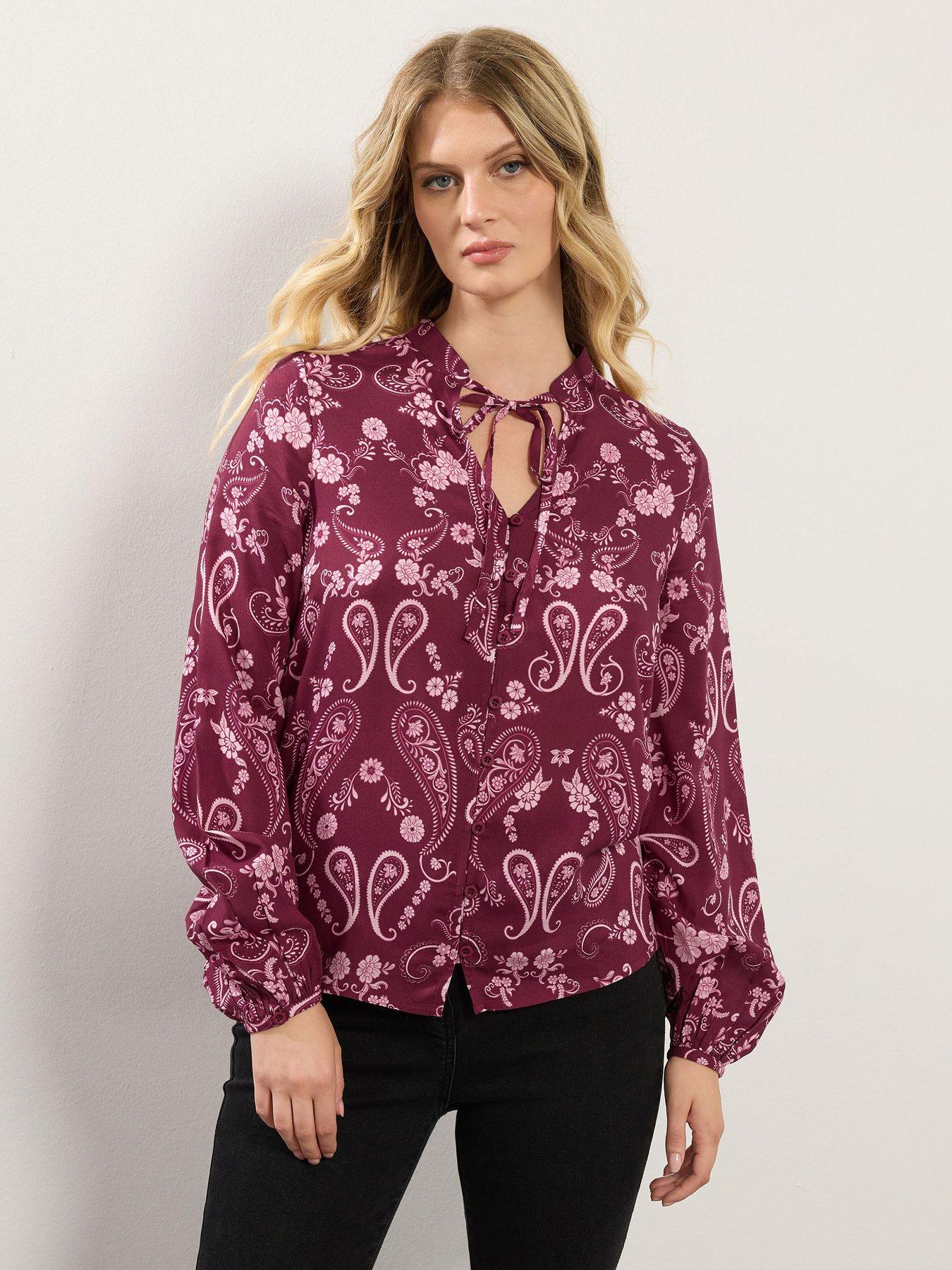 undefined Paisley Button Shirt - Red