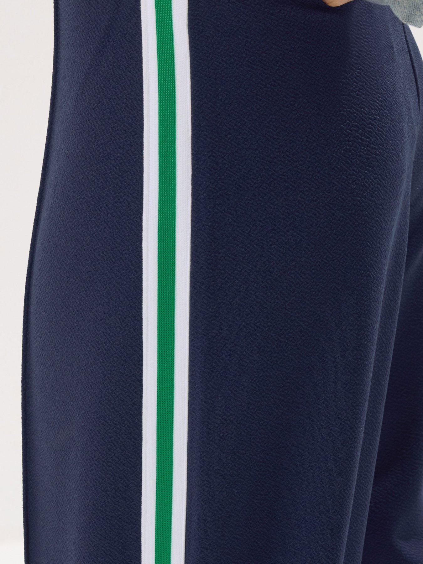 Image 4 of 4 of PixieGirl Petite Side Stripe Tape Wide Leg Trouser - Blue