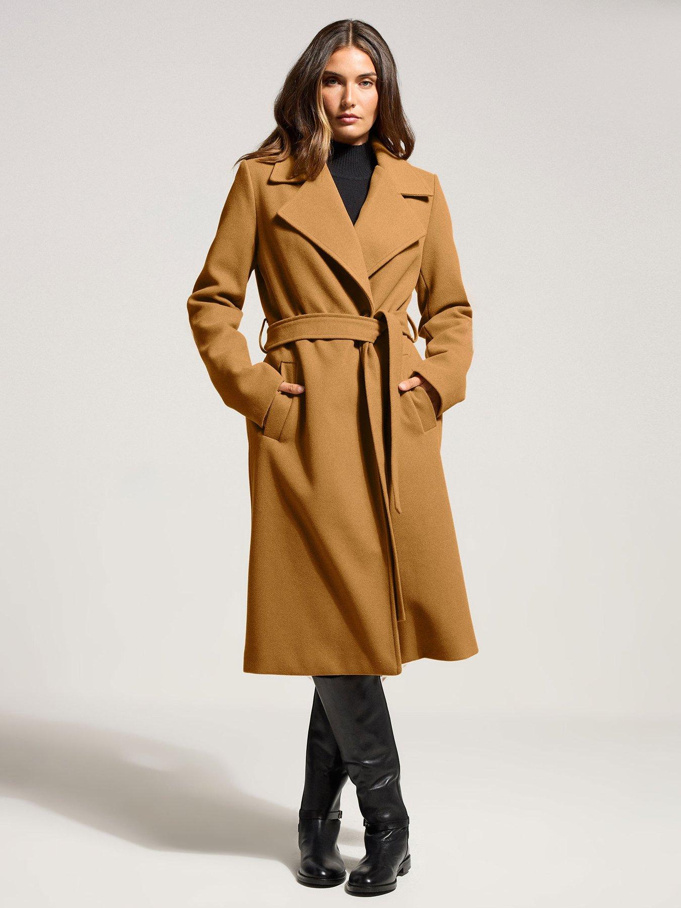 Image 1 of 4 of Long Tall Sally Wrap Coat - Natural