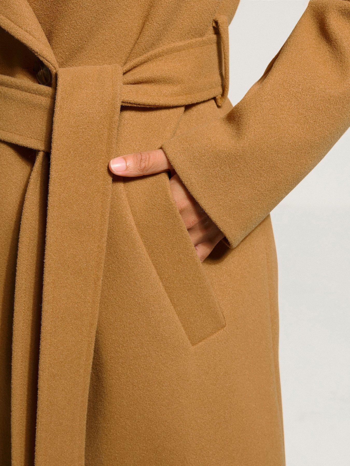 Image 4 of 4 of Long Tall Sally Wrap Coat - Natural