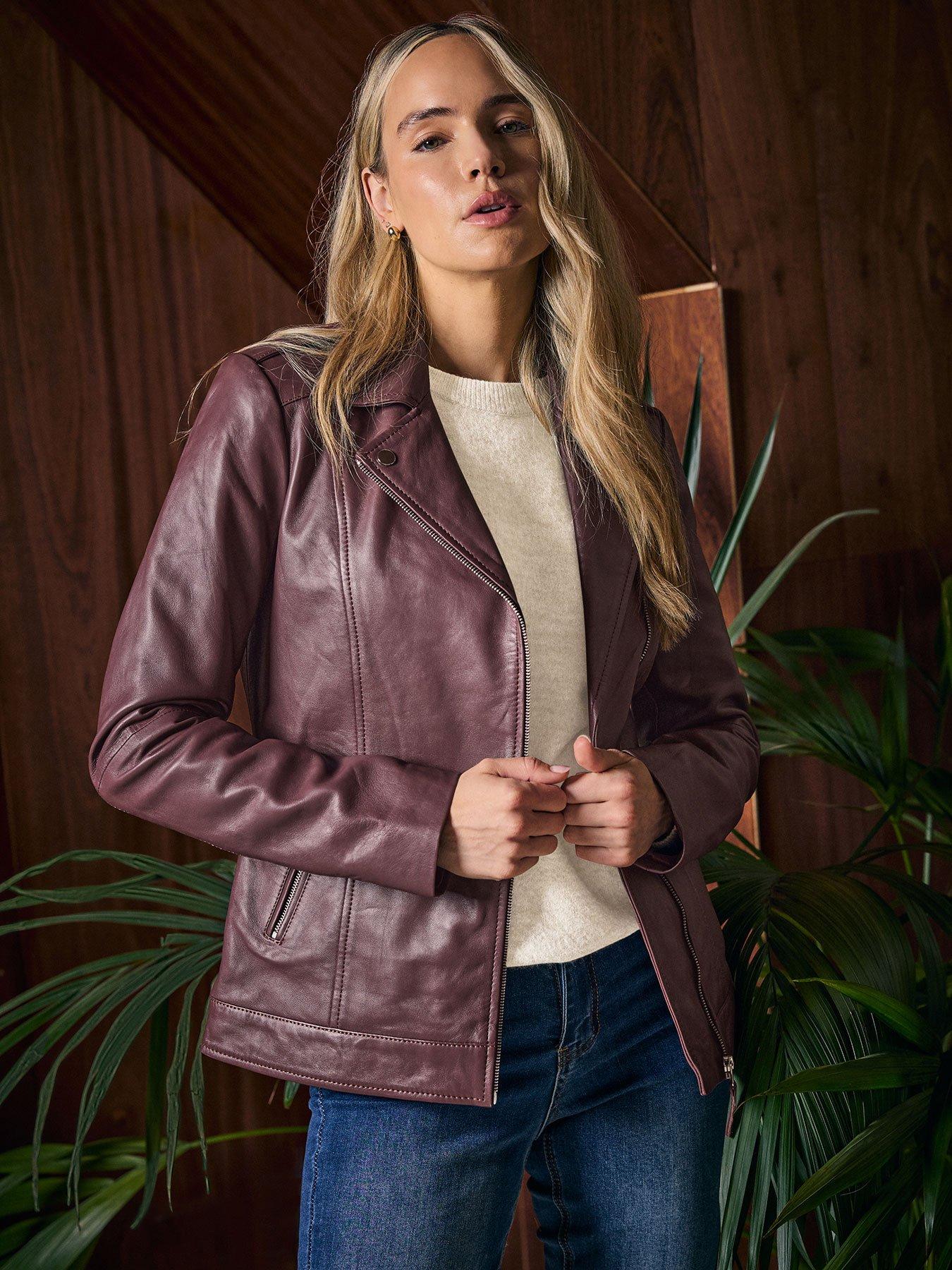 undefined Premium Leather Jacket - Red