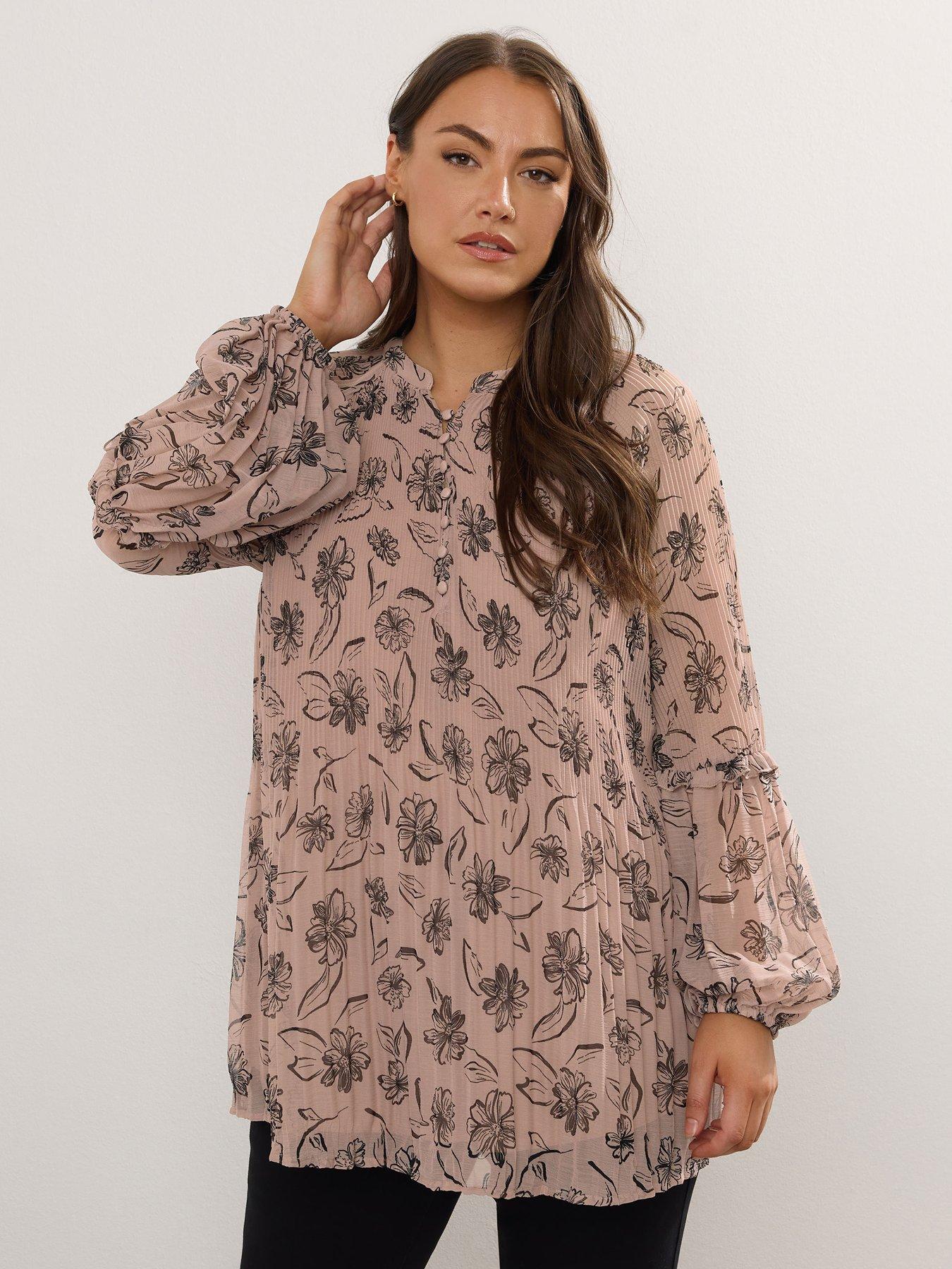 undefined Curve Pleated Blouse - Purple