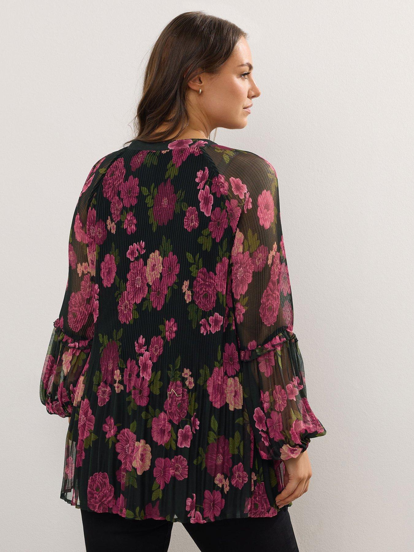  image of yours-curve-pleated-blouse-black