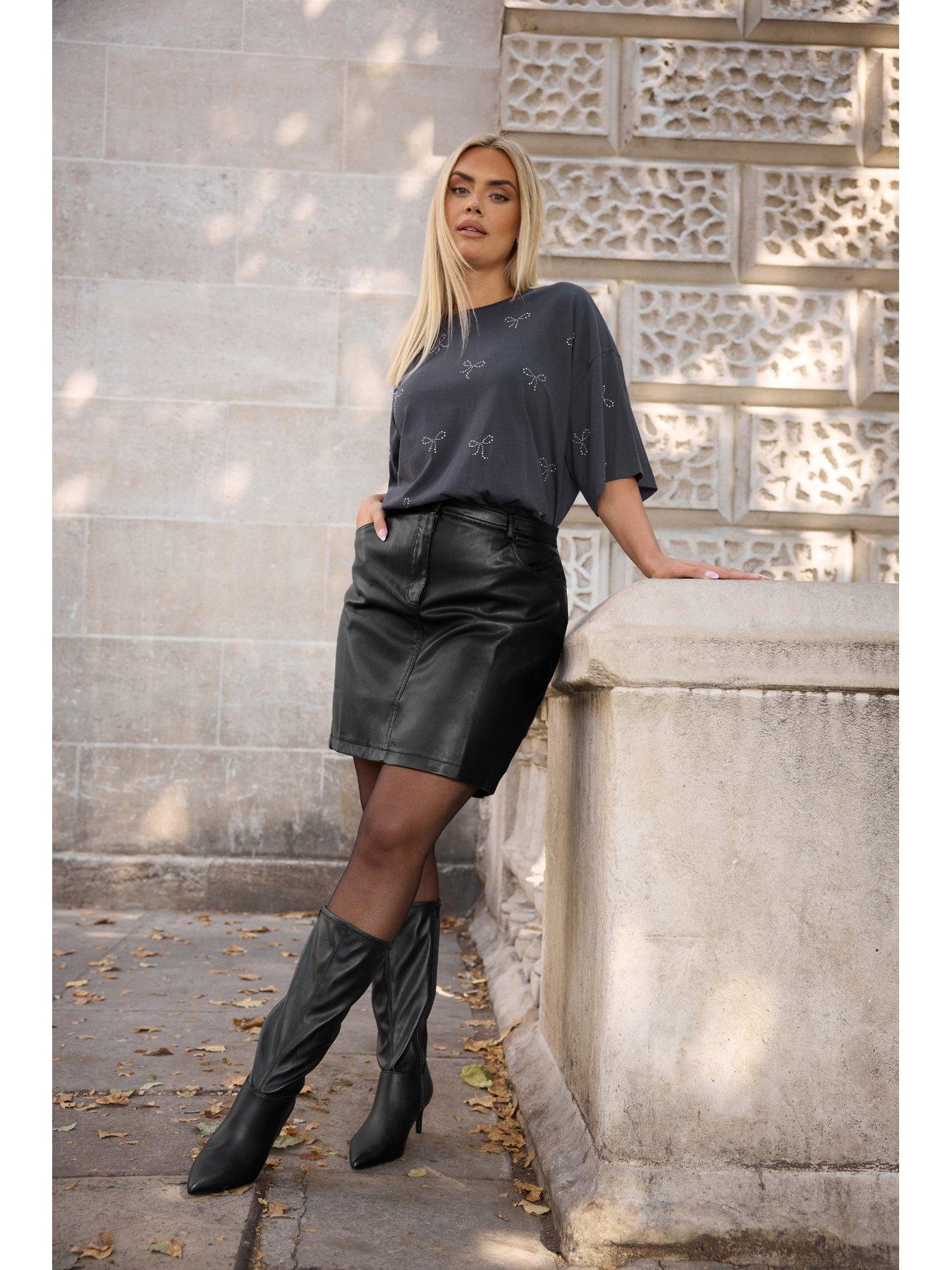 undefined Curve Pu Mini Skirt - Black