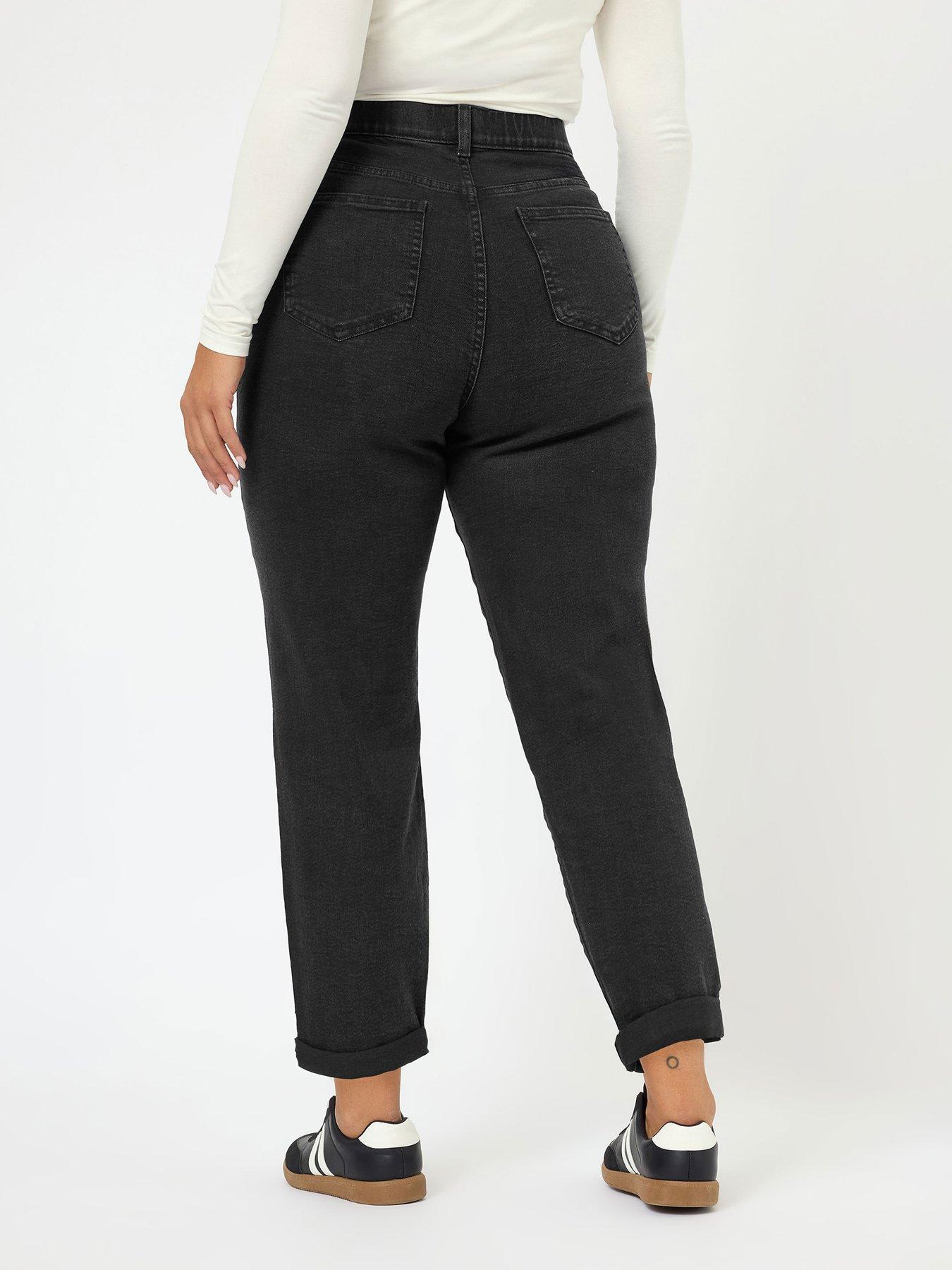 Image 2 of 4 of Yours Curve Washed Boyfriend Jean - Black